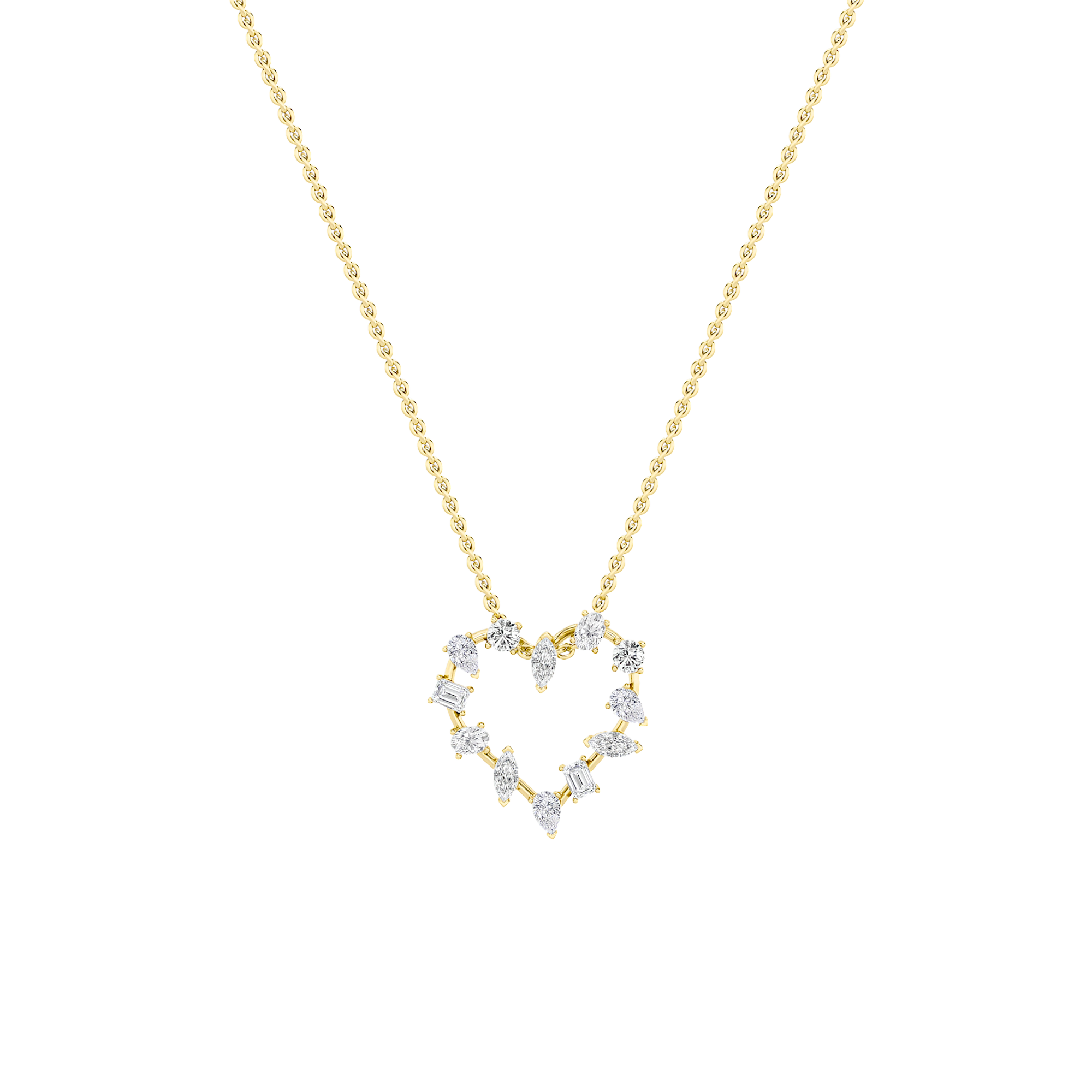 14K Yellow Gold Lab Diamond Pendant 2.5CTW F+VS+