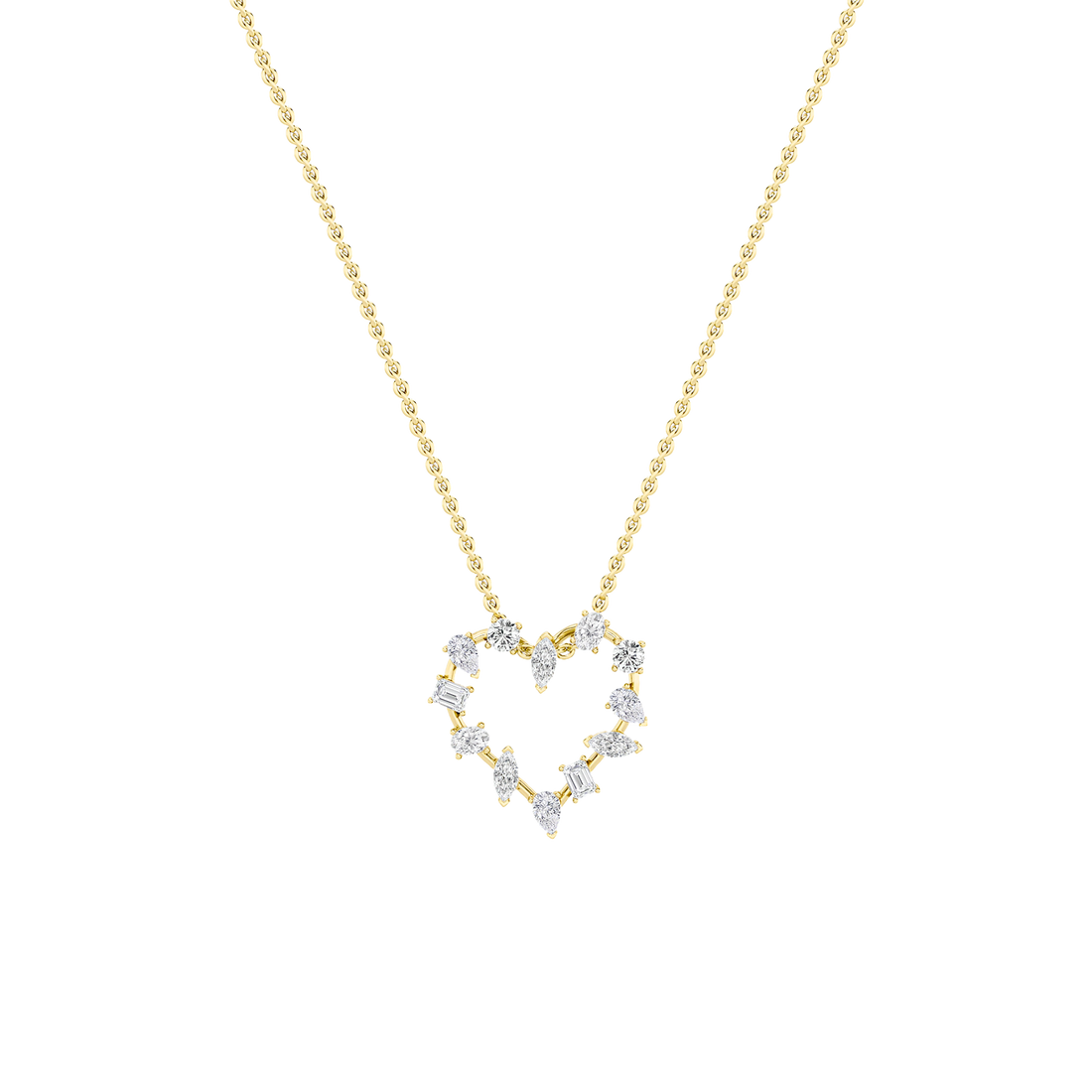 14K Yellow Gold Lab Diamond Pendant 2.5CTW F+VS+