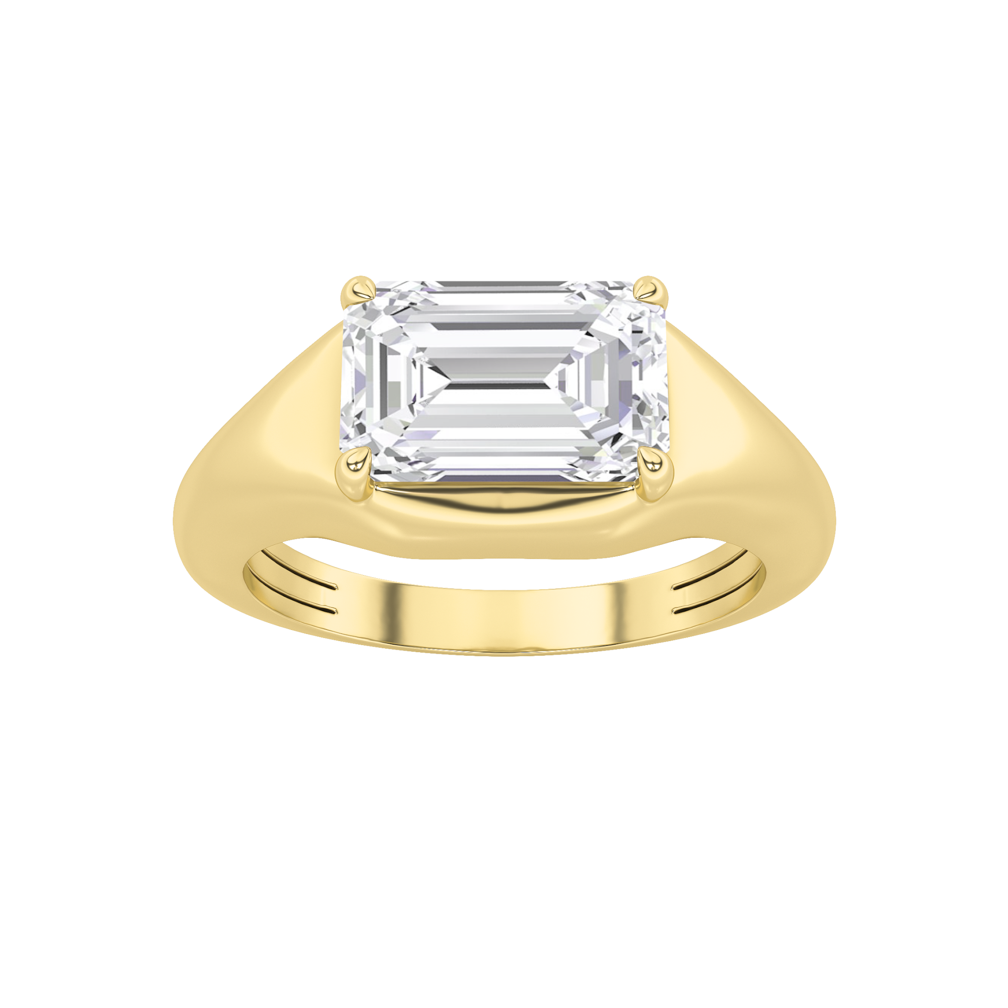 14K Yellow Gold 2ct Lab Diamond Ring Sz 7