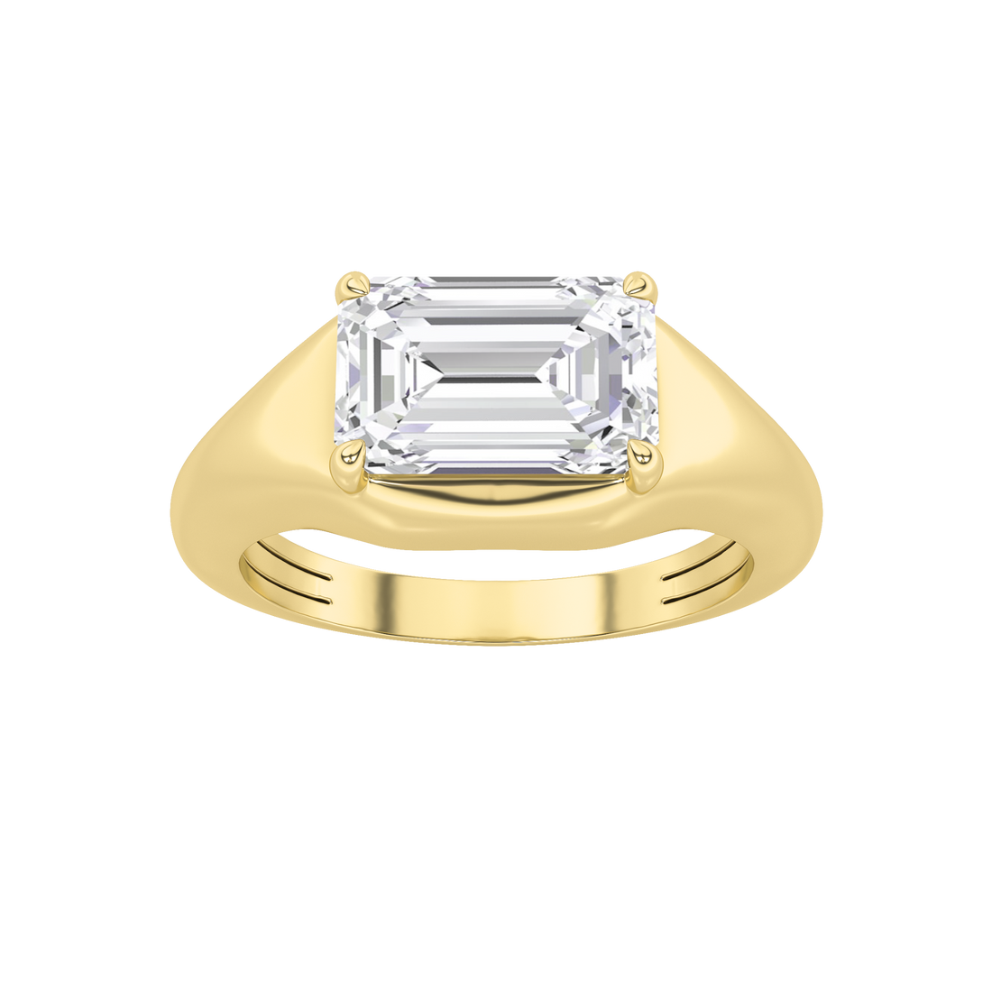 14K Yellow Gold 2ct Lab Diamond Ring Sz 7