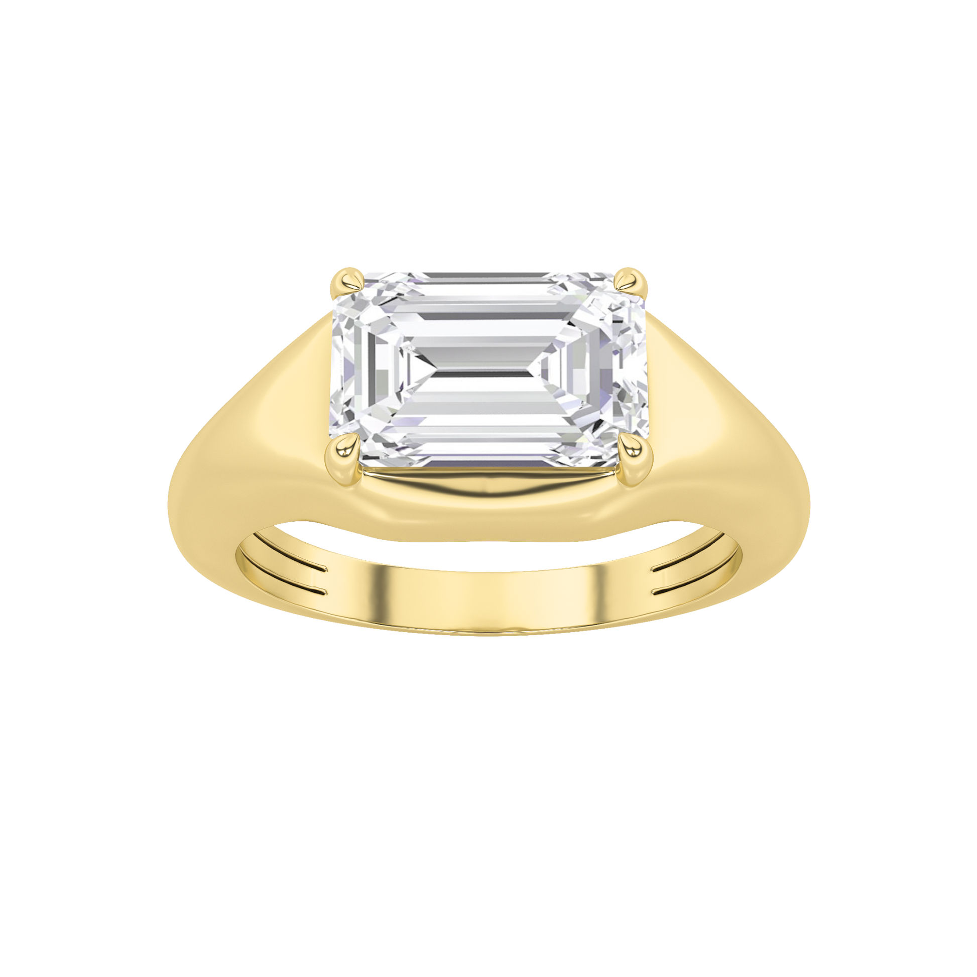 14K Yellow Gold 2ct Lab Diamond Ring Sz 7