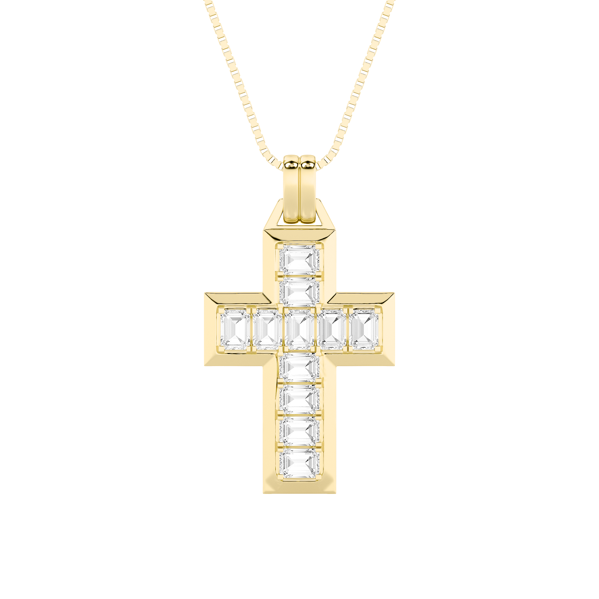 14K Yellow Gold 3CTW Lab Diamond Pendant