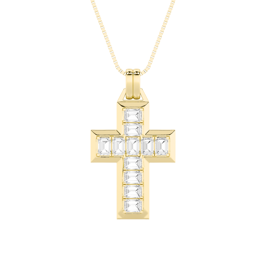 14K Yellow Gold 3CTW Lab Diamond Pendant