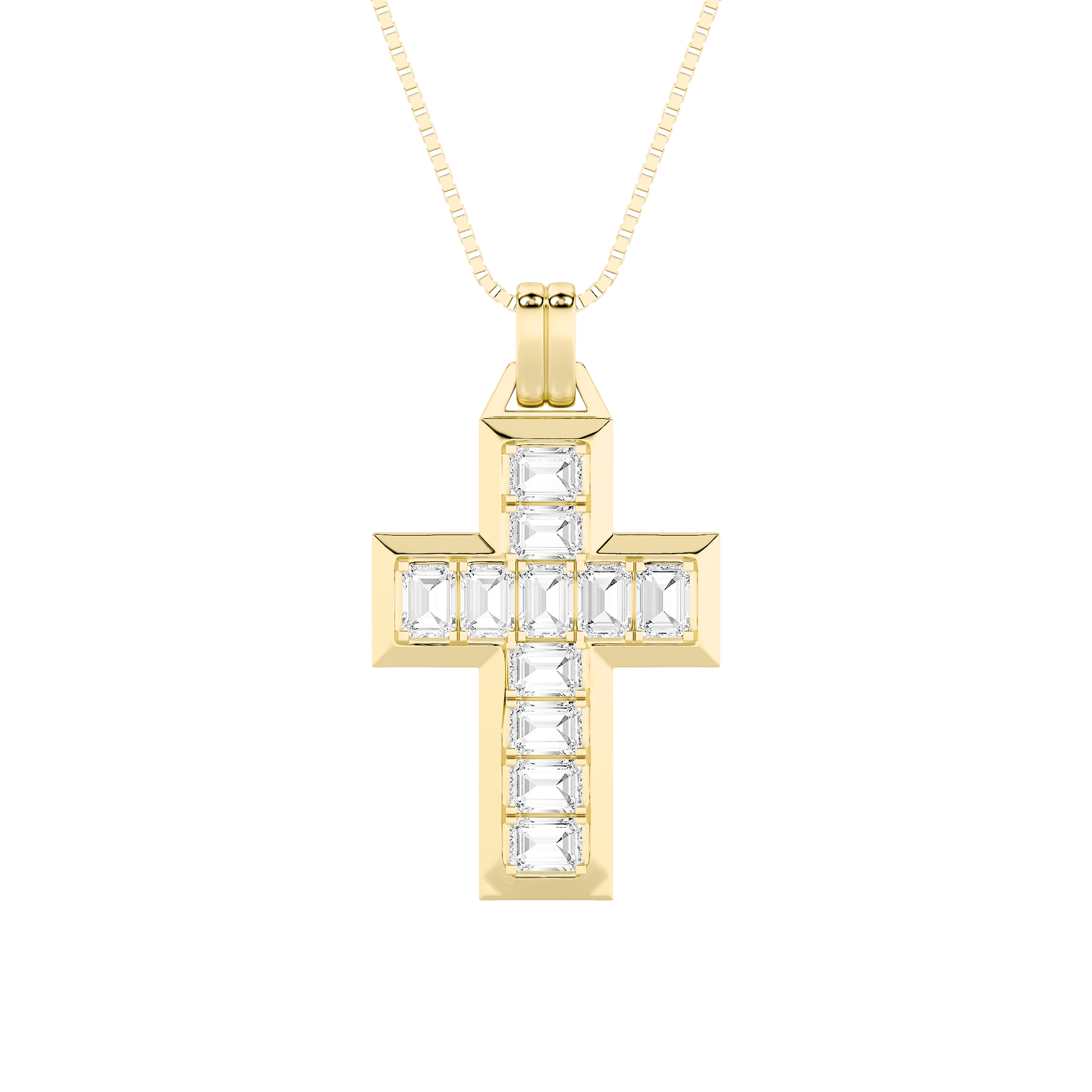 14K Yellow Gold 3CTW Lab Diamond Pendant