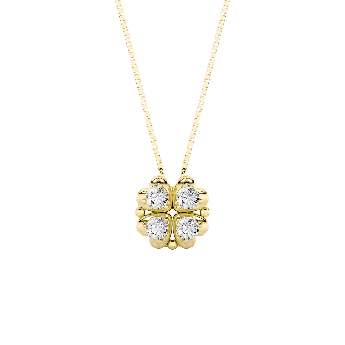 14K Yellow Gold 1ctw Lab Diamond Pendant Timeless Charm