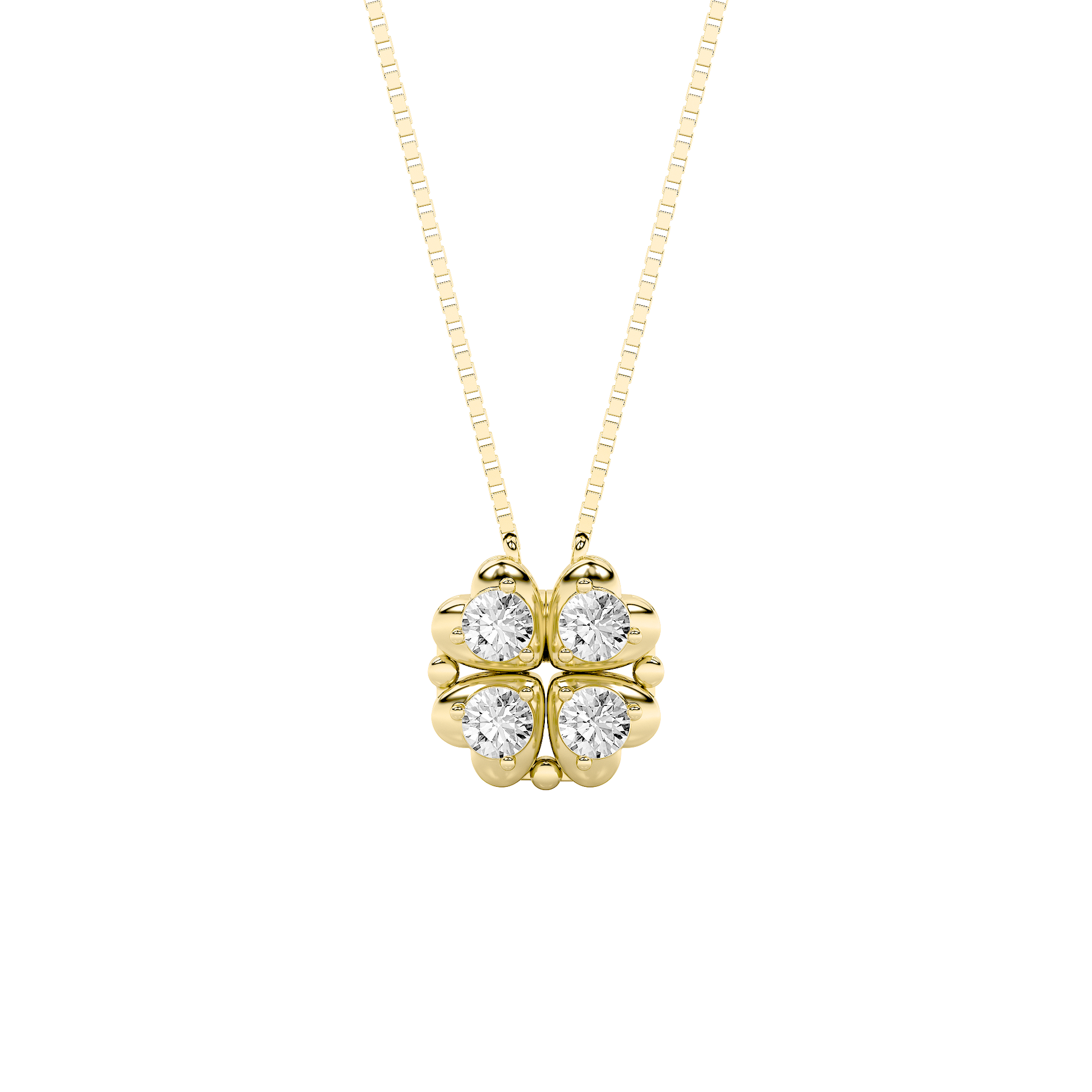 14K Yellow Gold 1ctw Lab Diamond Pendant Timeless Charm