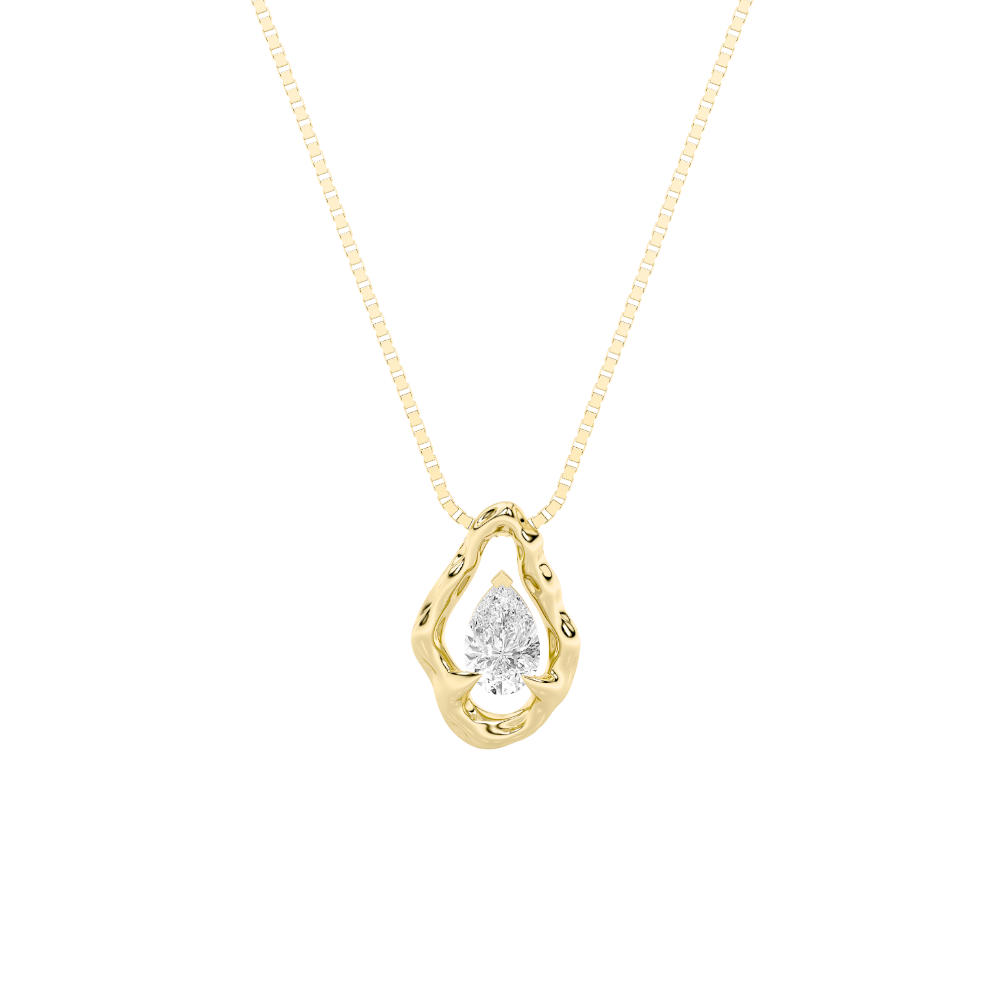 14K Yellow Gold 1ctw Lab Diamond Pendant Timeless Charm