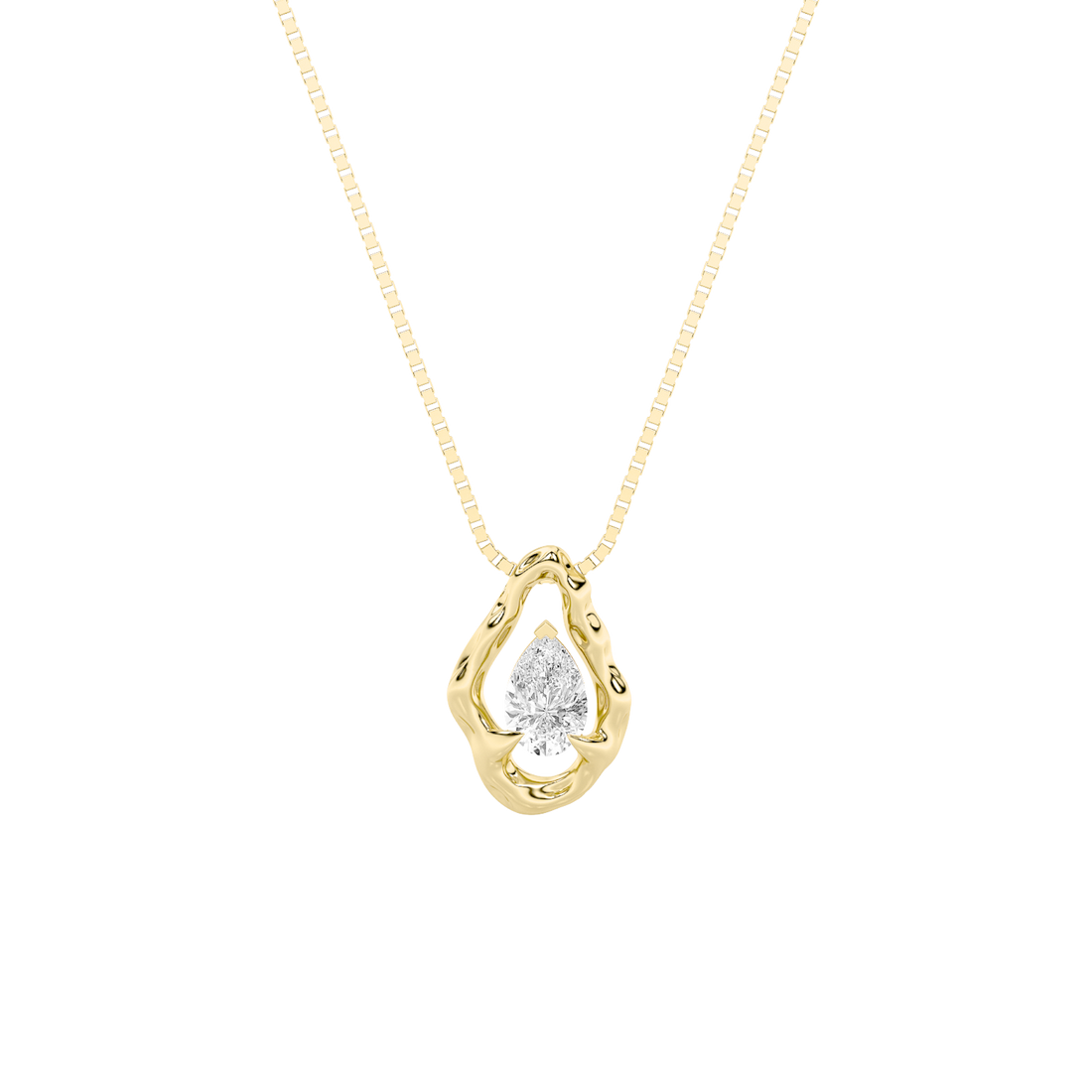 14K Yellow Gold 1ctw Lab Diamond Pendant Timeless Charm