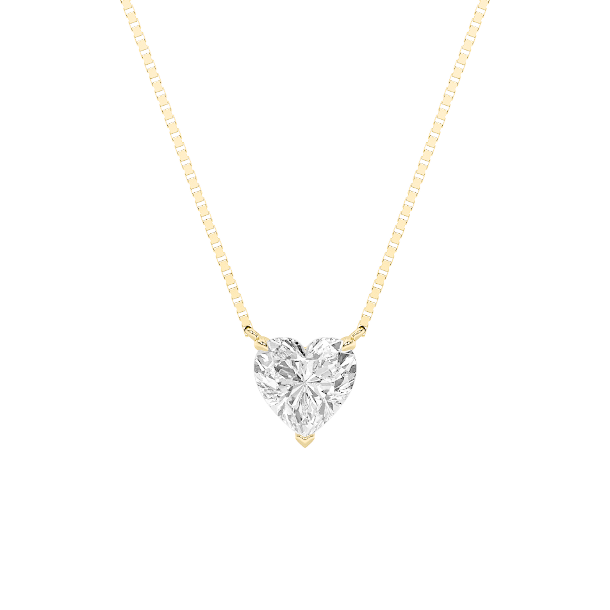 14K Yellow Gold Lab Diamond Pendant 1ctw