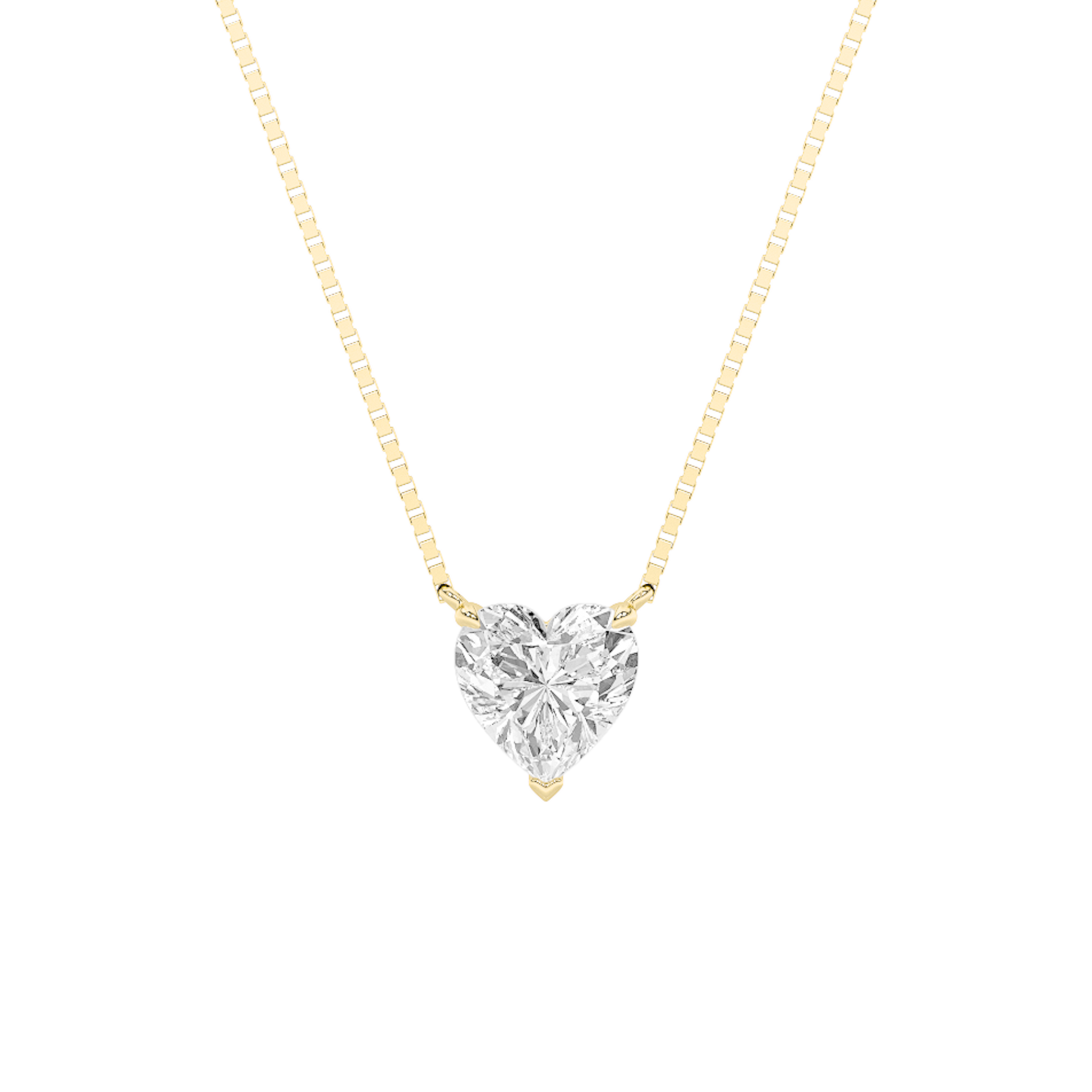 14K Yellow Gold Lab Diamond Pendant 1ctw