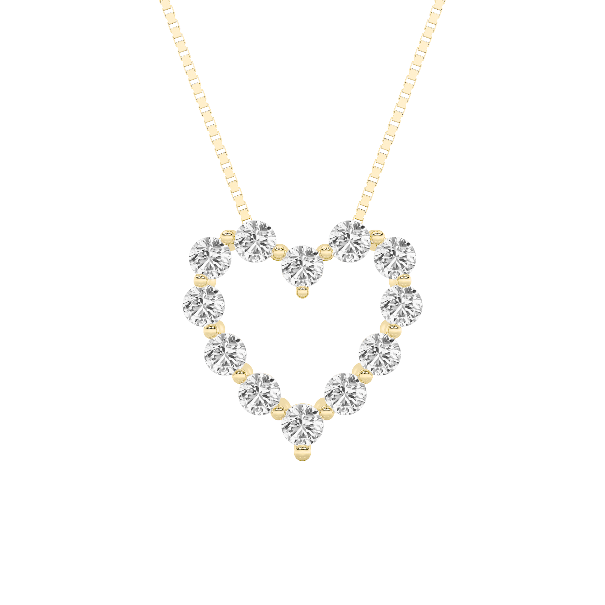 14K Yellow Gold 2ctw Lab Diamond Pendant