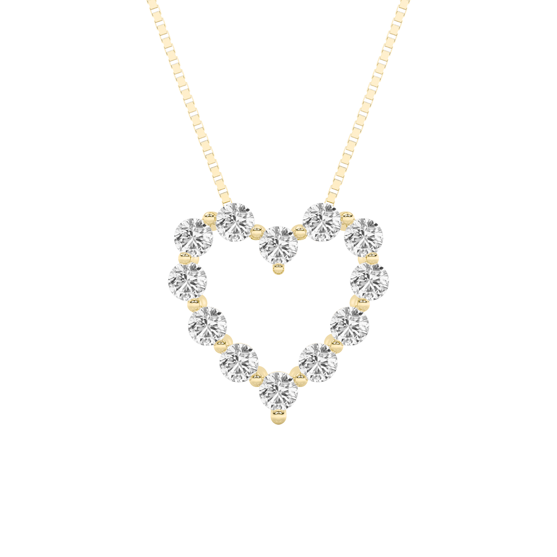 14K Yellow Gold 2ctw Lab Diamond Pendant