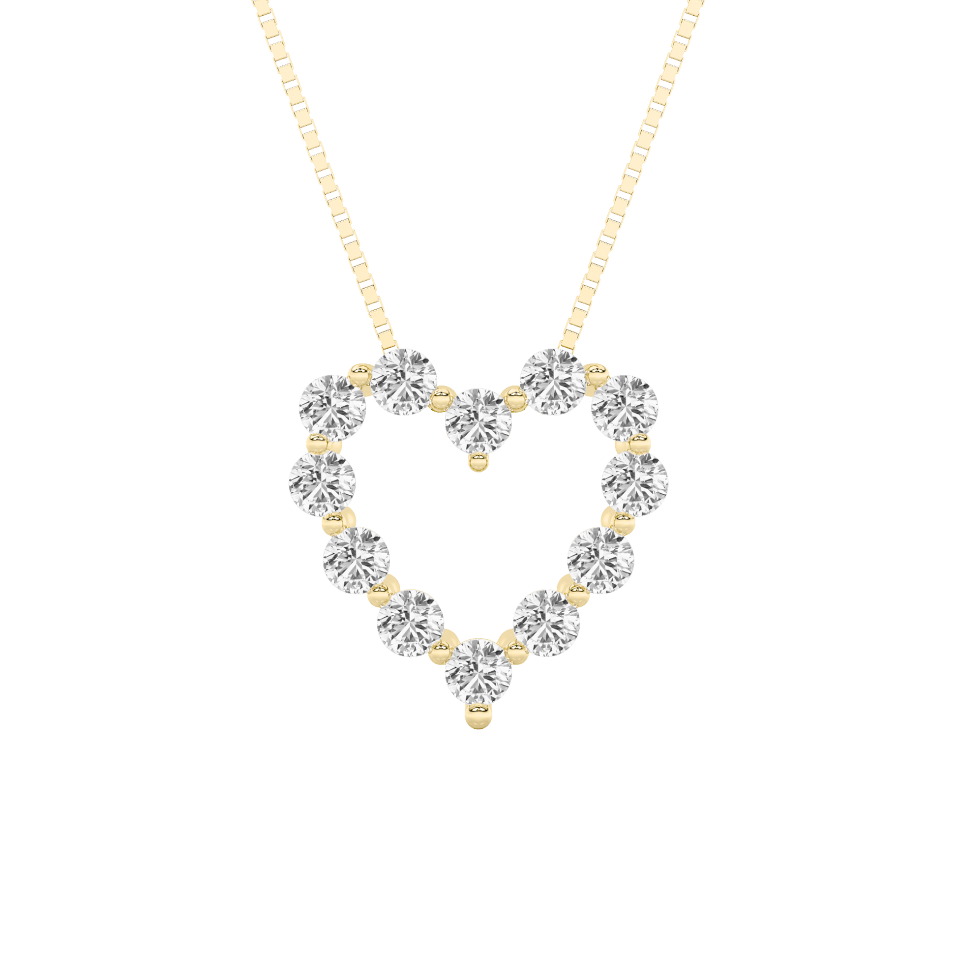 14K Yellow Gold 2ctw Lab Diamond Pendant