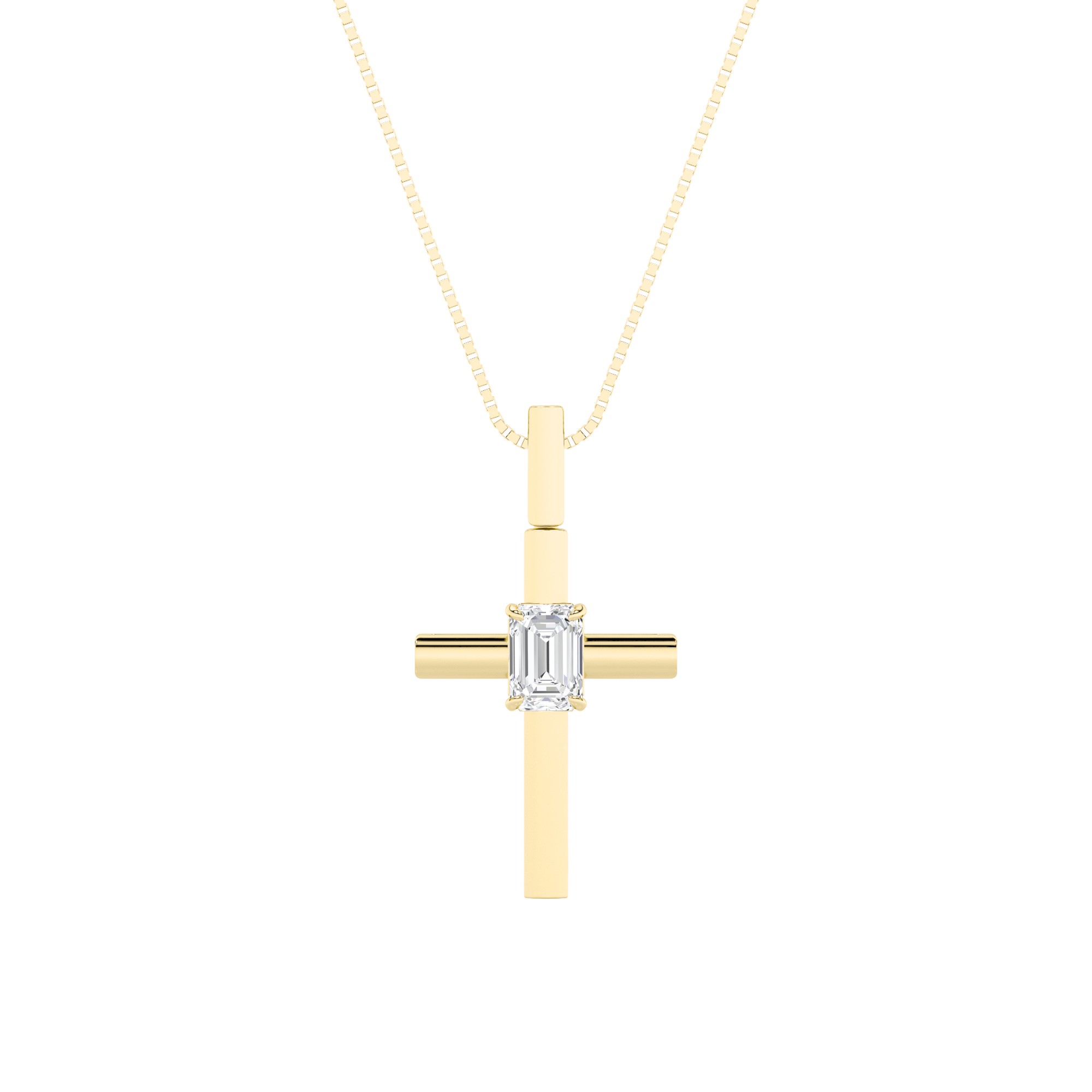14K Yellow Gold 0.5ct Lab Diamond Pendant