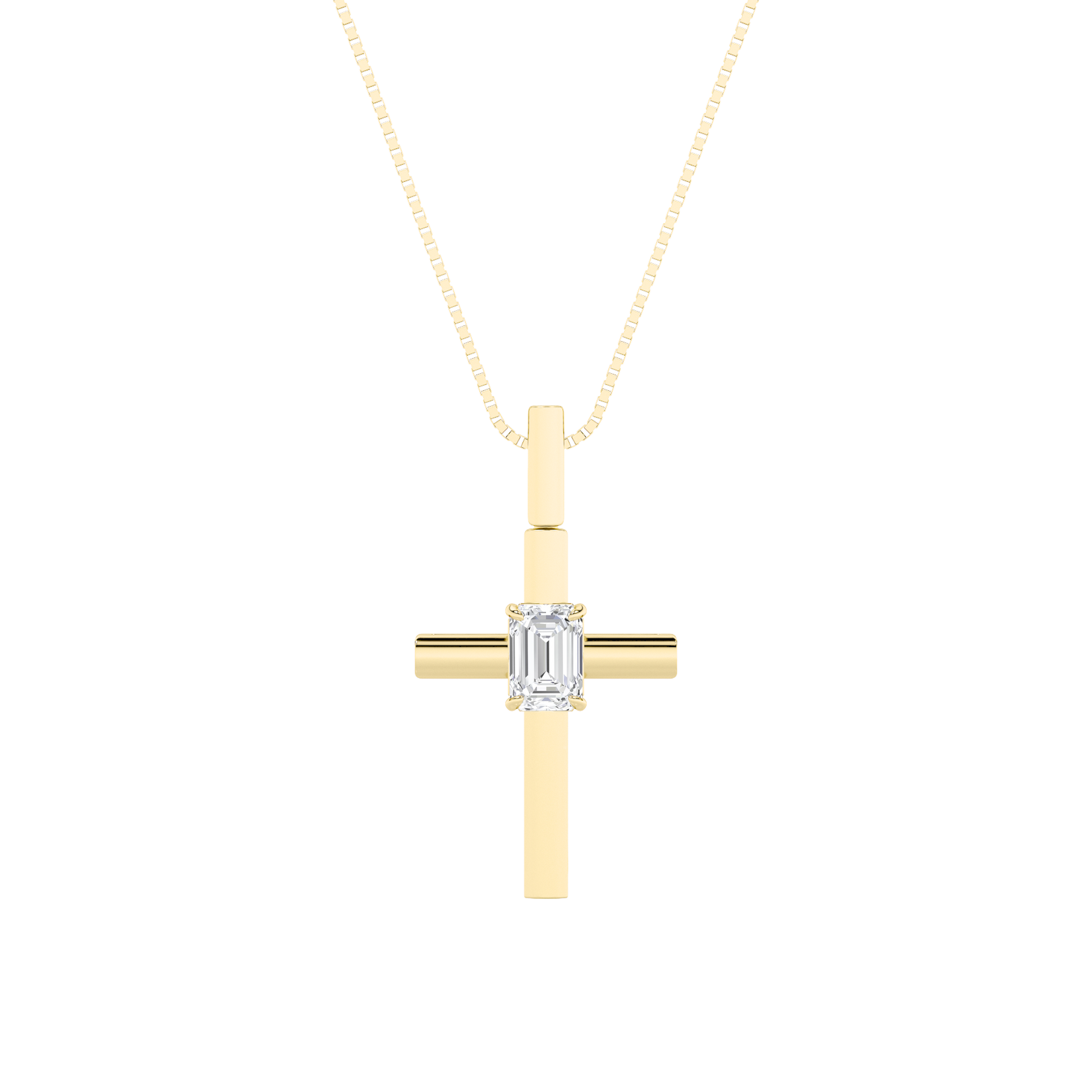 14K Yellow Gold 0.5ct Lab Diamond Pendant