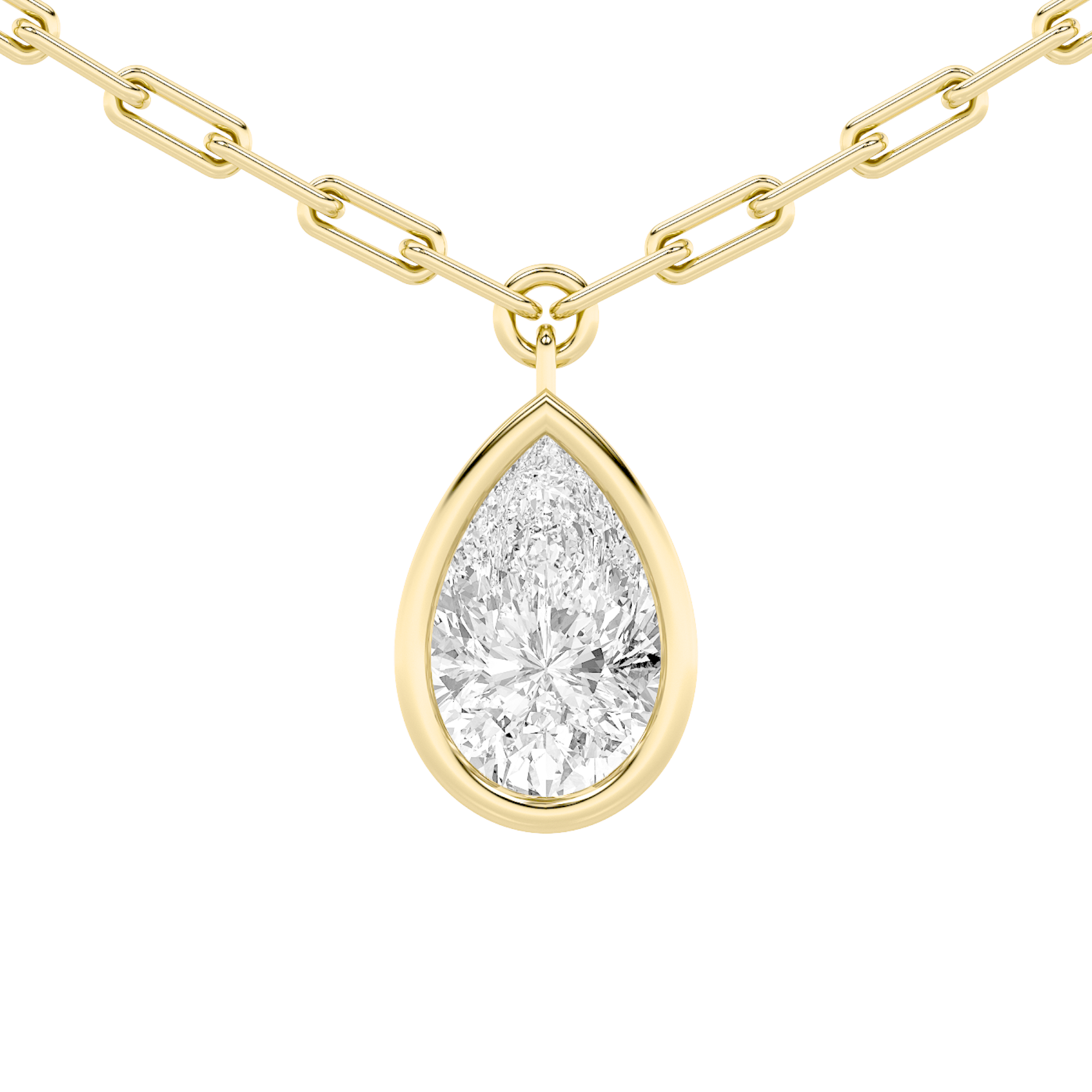 14K Yellow Gold 2ctw Lab Diamond Pendant