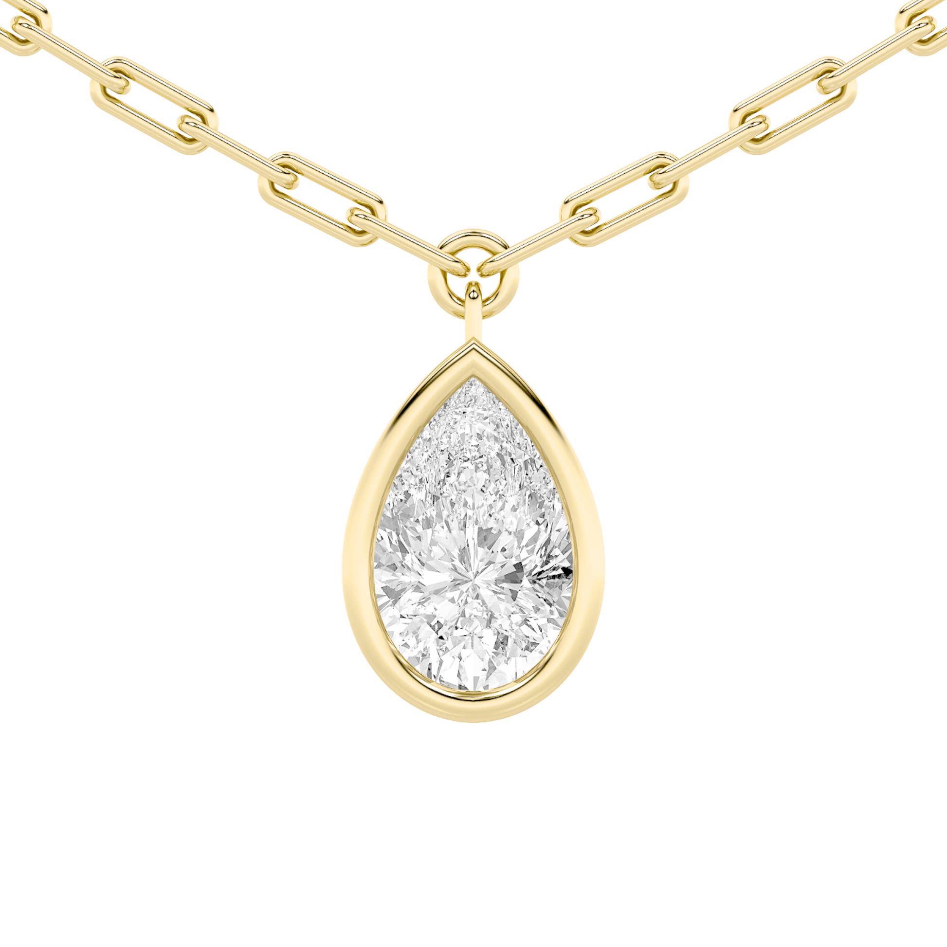 14K Yellow Gold 2ctw Lab Diamond Pendant