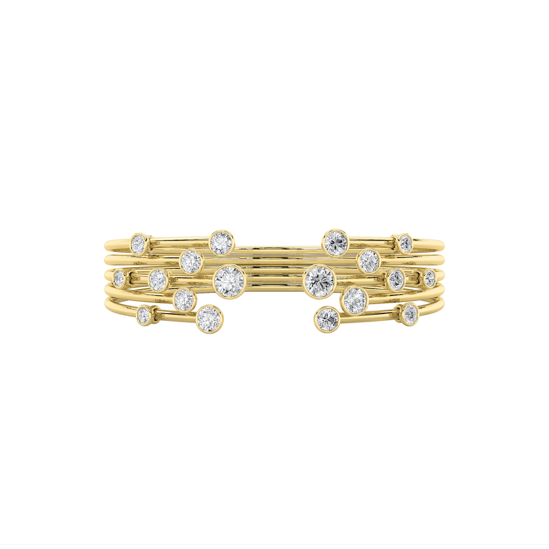 14K Yellow Gold 4ctw Lab Diamond Tennis Bracelet