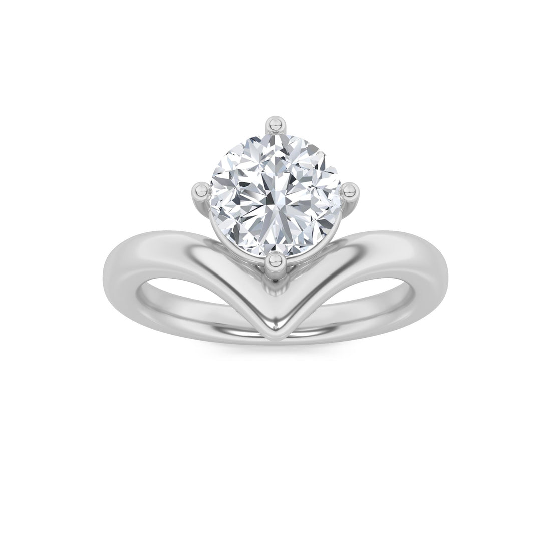 14K White Gold 1.5ct Lab Diamond Solitaire Ring