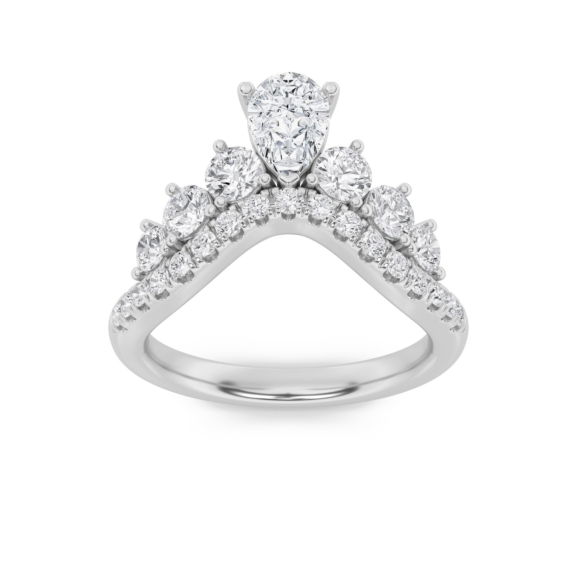 14K White Gold 1.5ctw Lab Diamond Solitaire Ring
