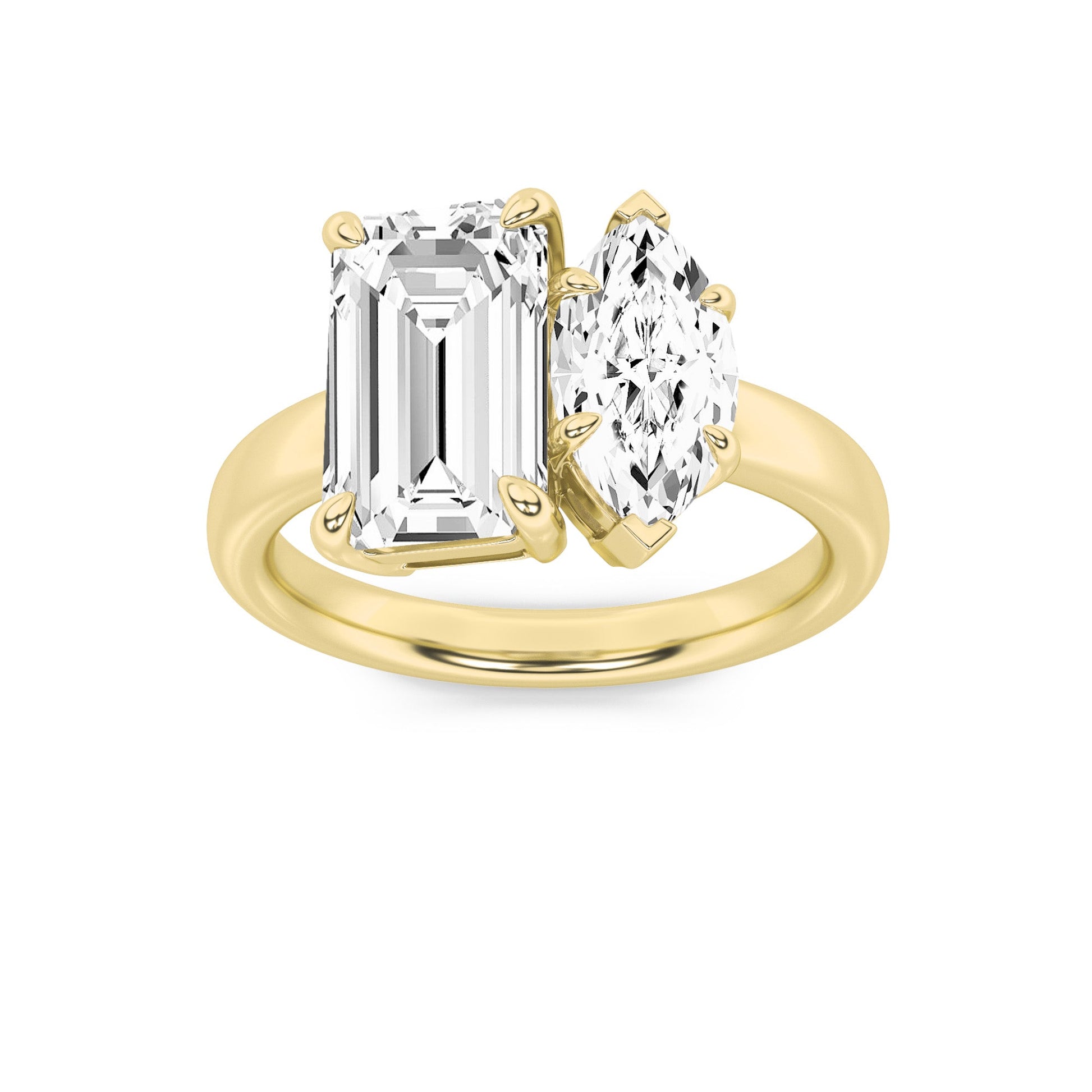 14K Yellow Gold 3.1ctw Lab Diamond Ring Sz 7