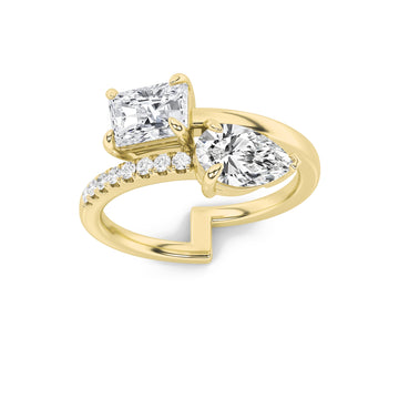 14K Yellow Gold 1.5ctw Radiant Lab Diamond Ring Sz 7