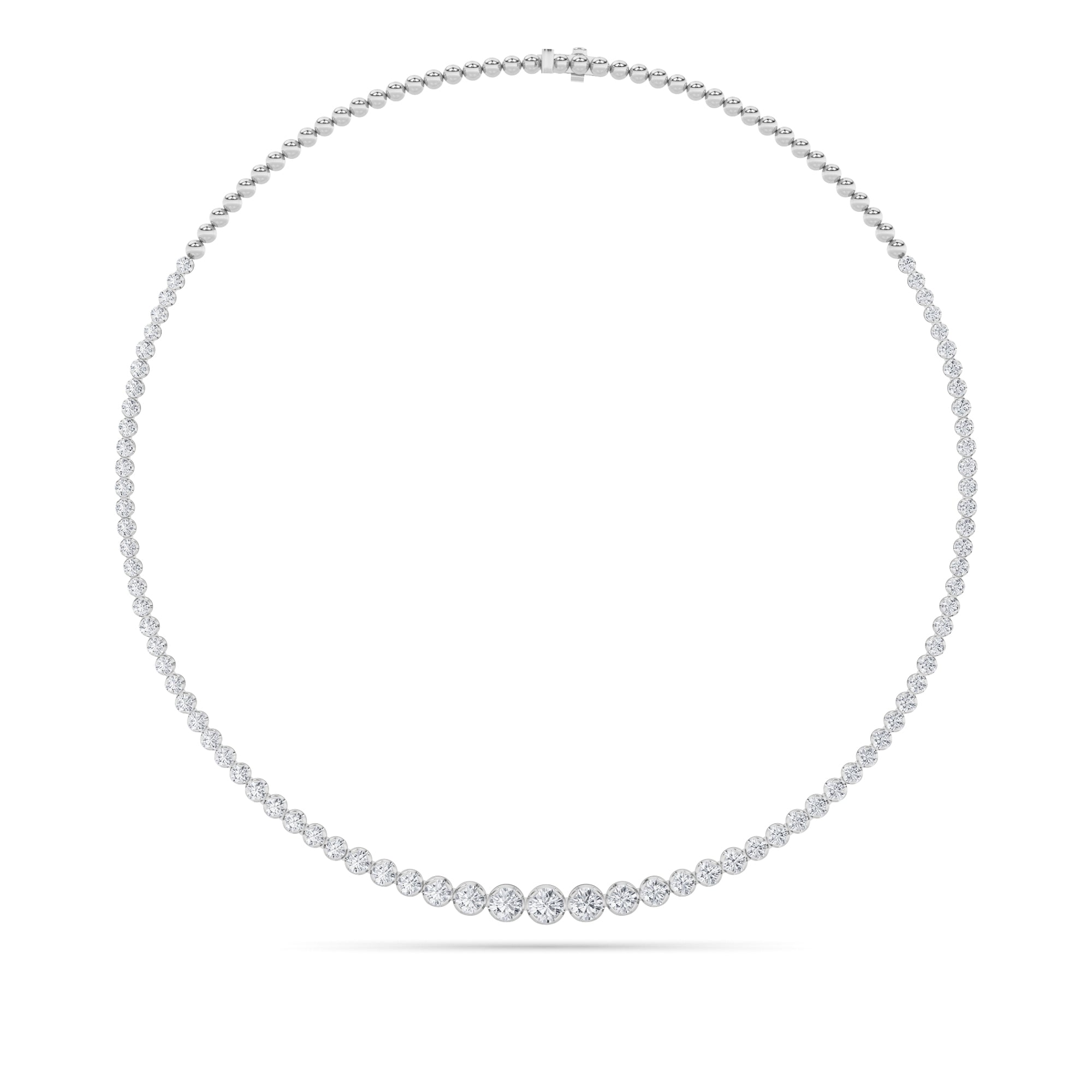 14K White Gold 10ctw Lab Diamond Pendant Necklace