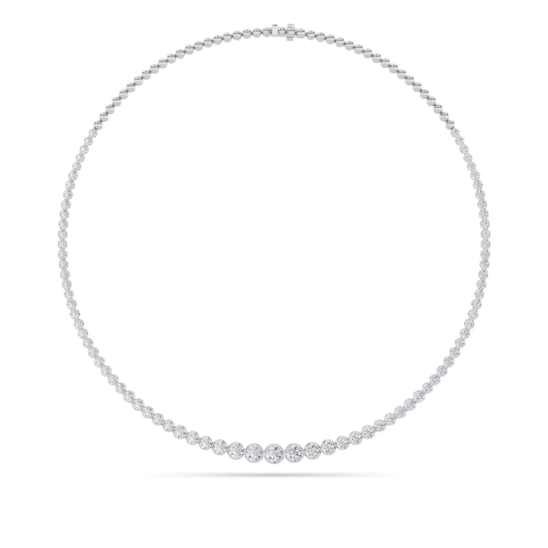 14K White Gold 10ctw Lab Diamond Pendant Necklace
