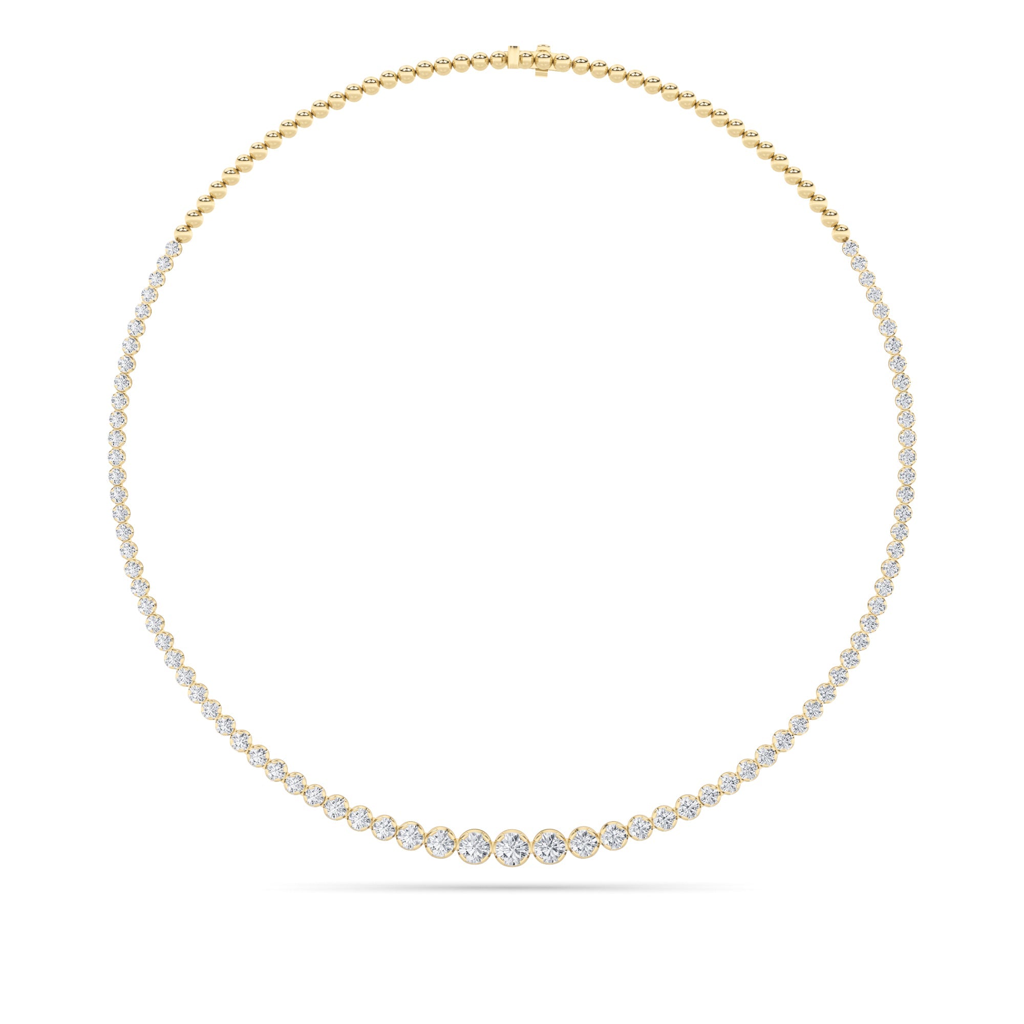 14K Yellow Gold 10ctw Lab Diamond Pendant Necklace