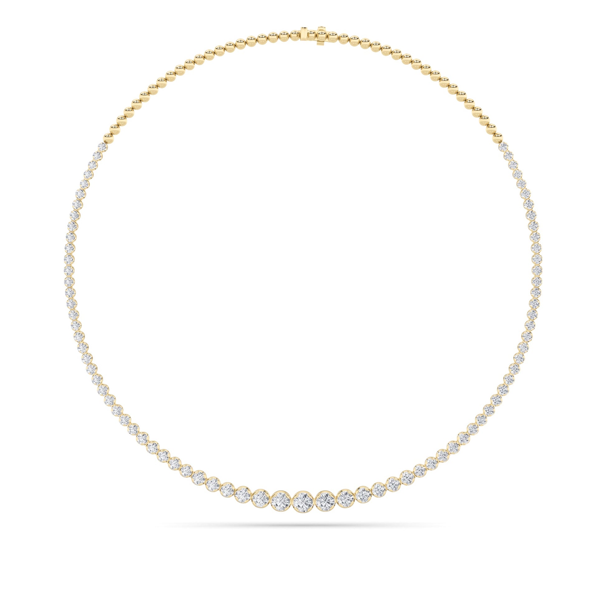 14K Yellow Gold 10ctw Lab Diamond Pendant Necklace