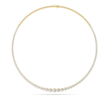 14K Yellow Gold 10ctw Lab Diamond Pendant Necklace
