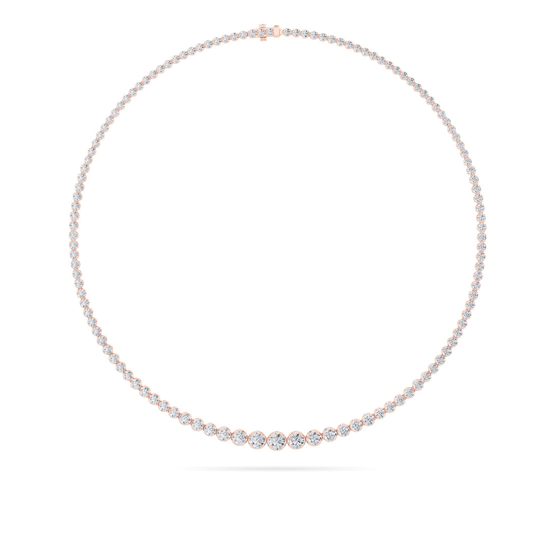 14K Rose Gold 7ctw Lab Diamond Pendant Necklace