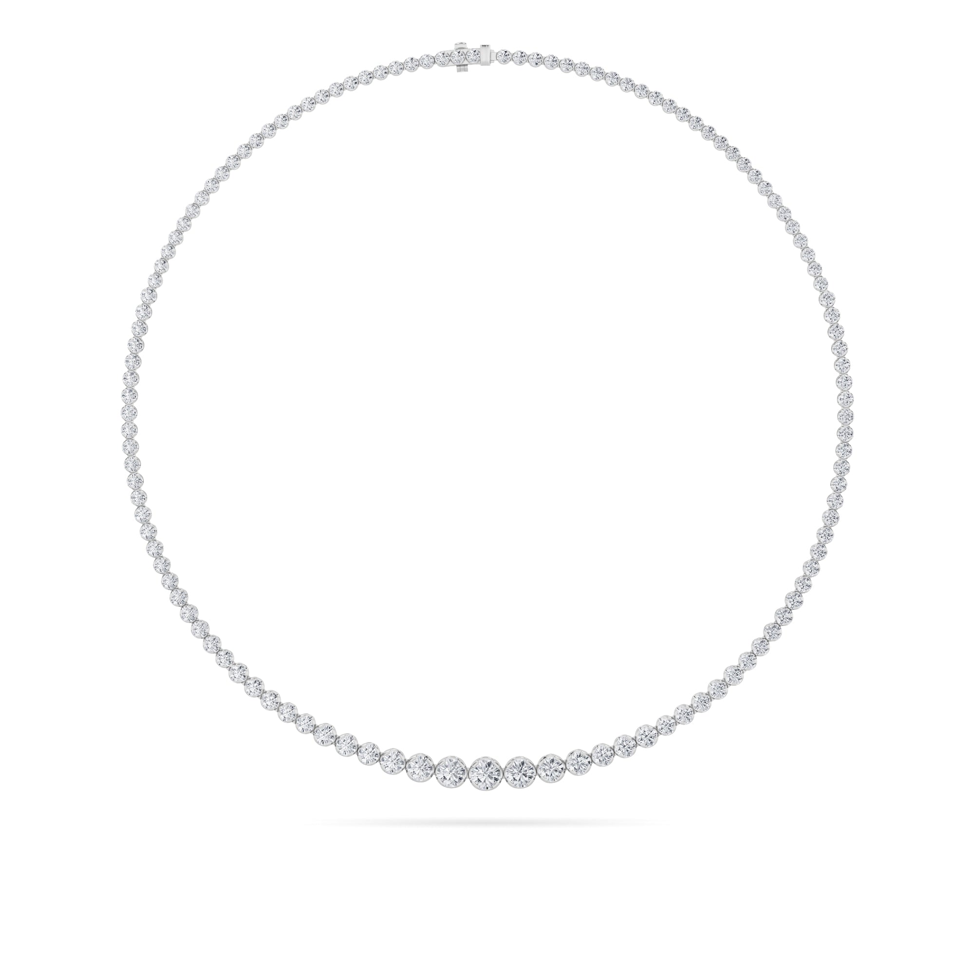 14K White Gold 10ctw Lab Diamond Pendant Necklace