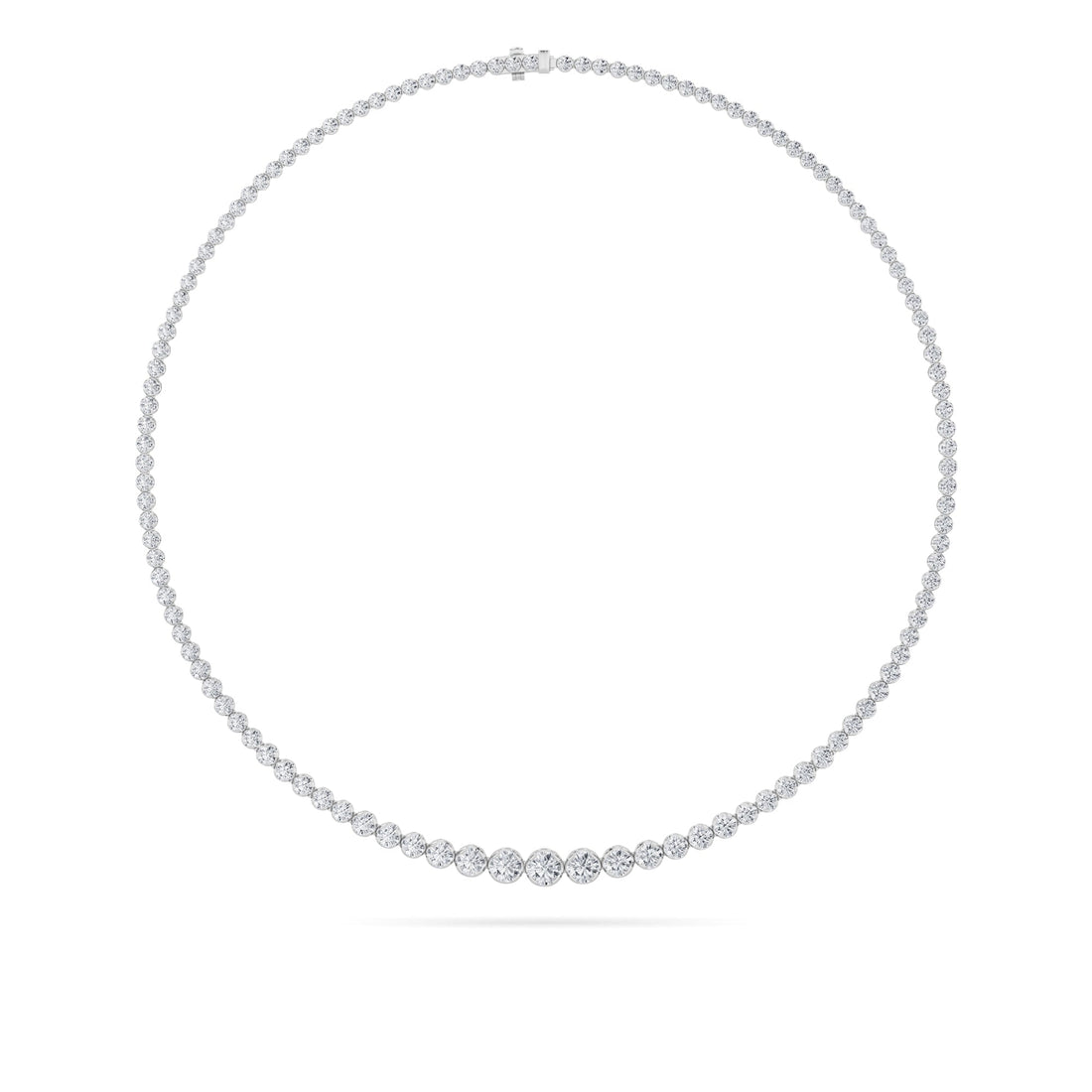 14K White Gold 10ctw Lab Diamond Pendant Necklace