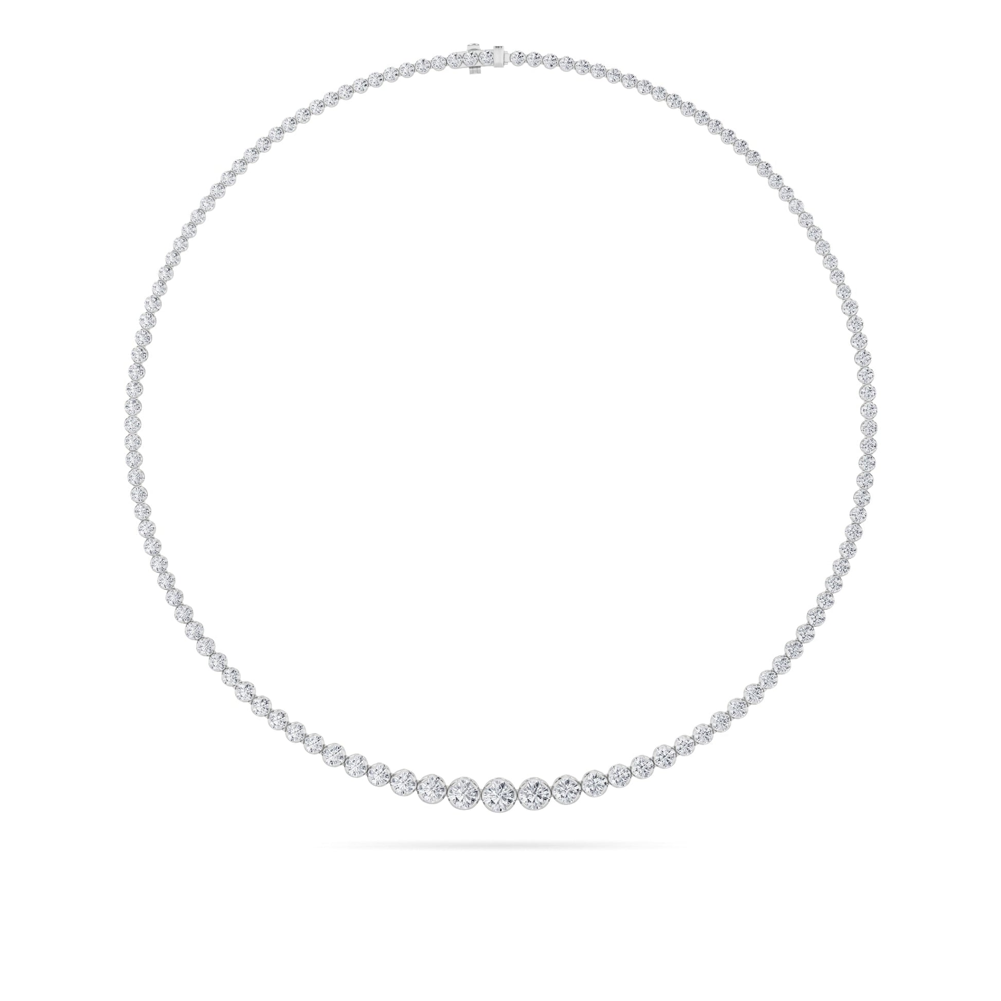 14K White Gold 10ctw Lab Diamond Pendant Necklace