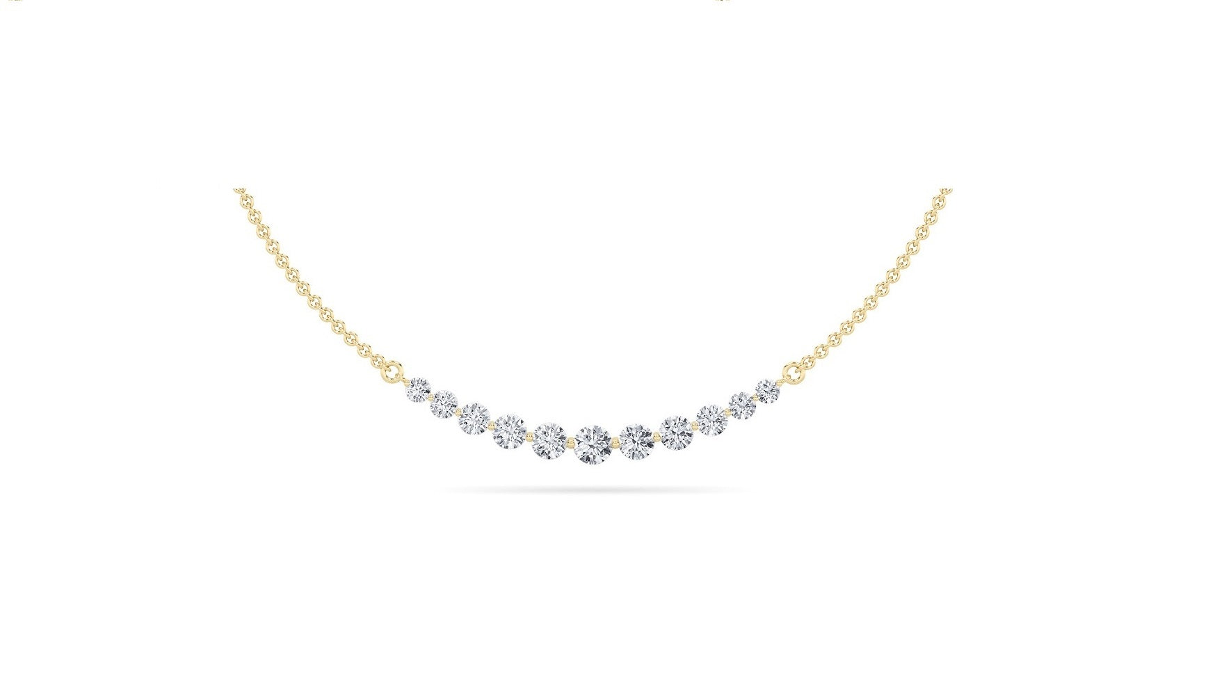 14K Yellow Gold 3ctw Lab Diamond Pendant Necklace