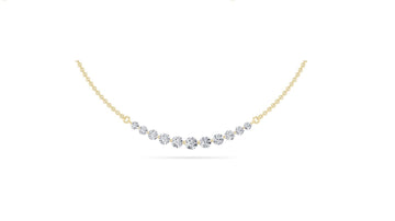 14K Yellow Gold 3ctw Lab Diamond Pendant Necklace