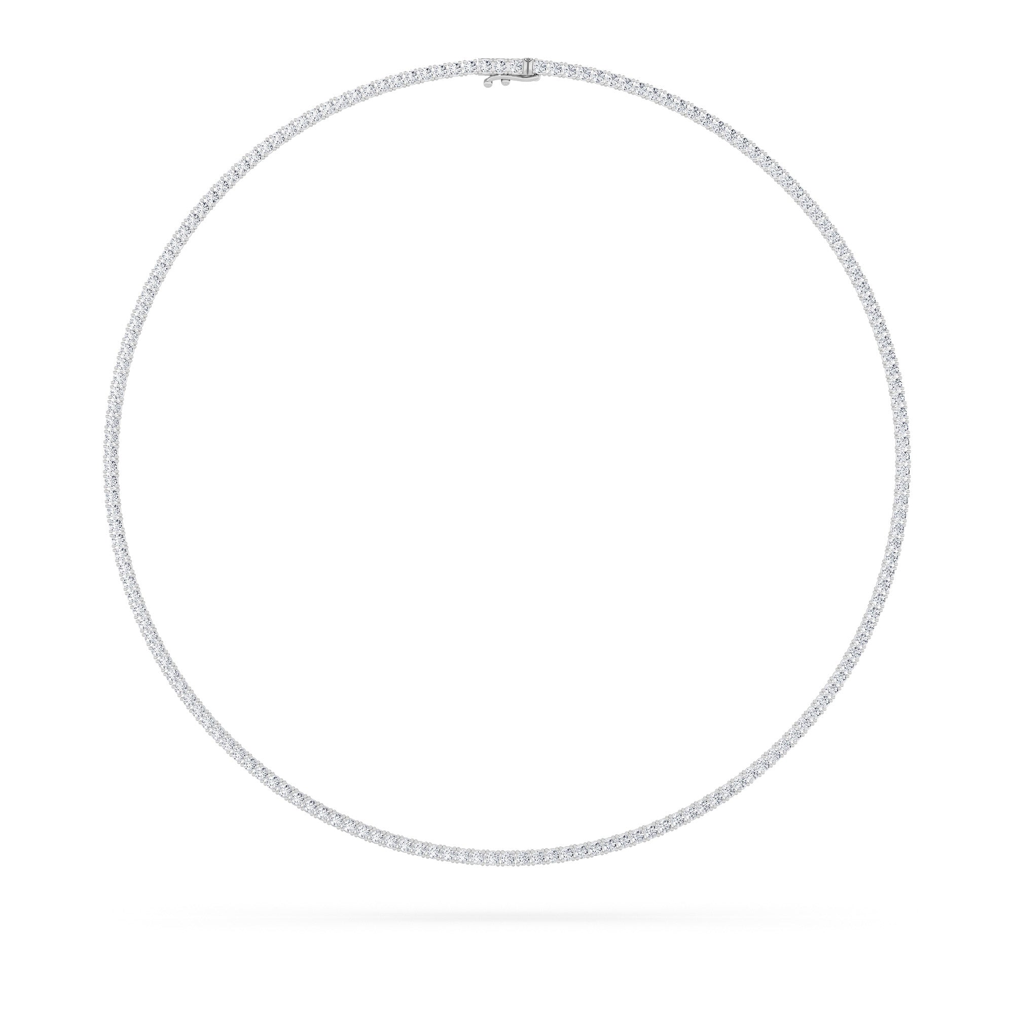 14K White Gold 9.5ctw Lab Diamond Necklace 18""
