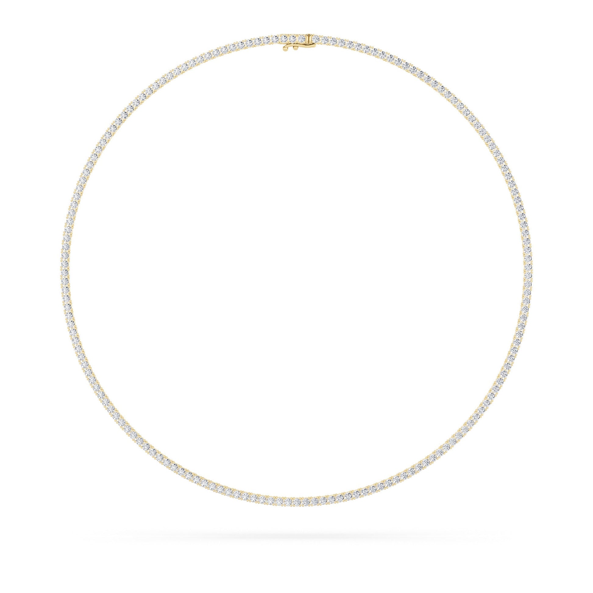 14K Yellow Gold 24ctw Lab Diamond Pendant Necklace
