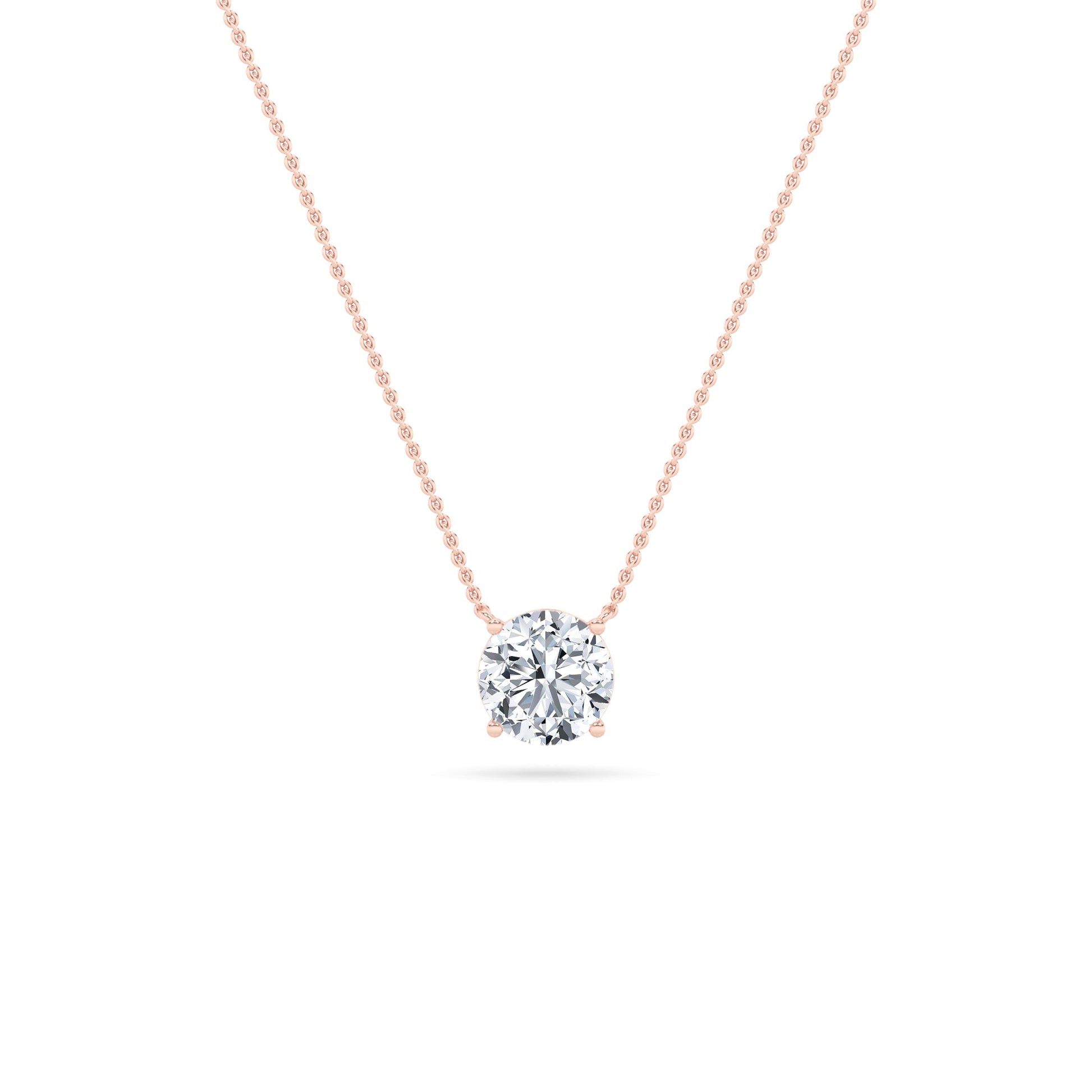 14K Rose Gold 2ctw F+VS+ Lab Diamond Pendant