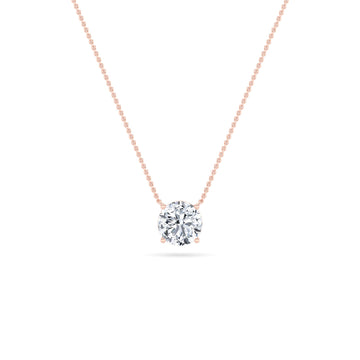 14K Rose Gold 2ctw F+VS+ Lab Diamond Pendant
