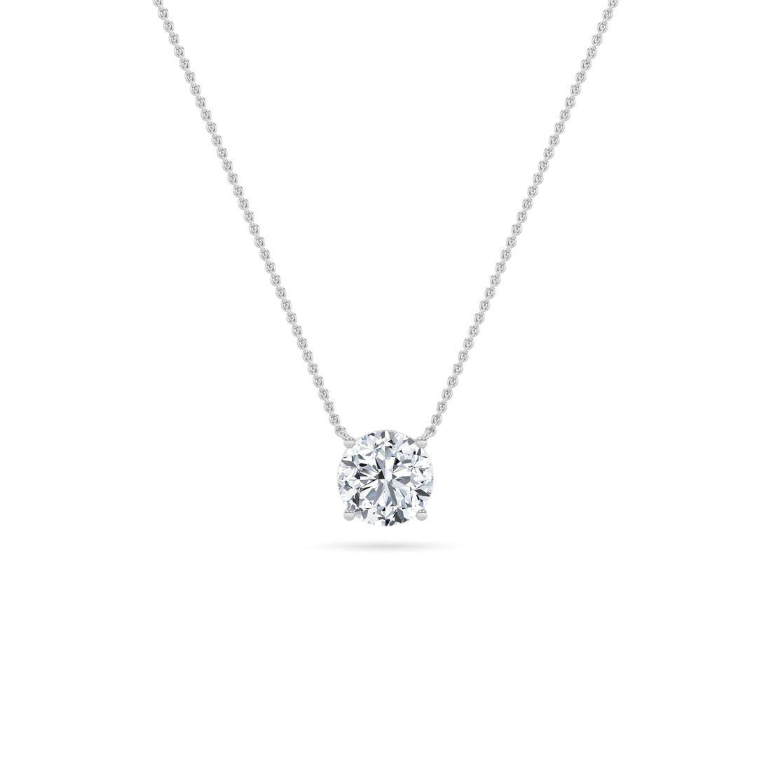 14K White Gold 2ctw Lab Diamond Pendant Necklace