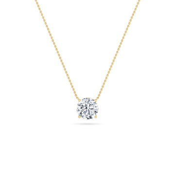 14K Yellow Gold 1ctw Lab Diamond Pendant Necklace