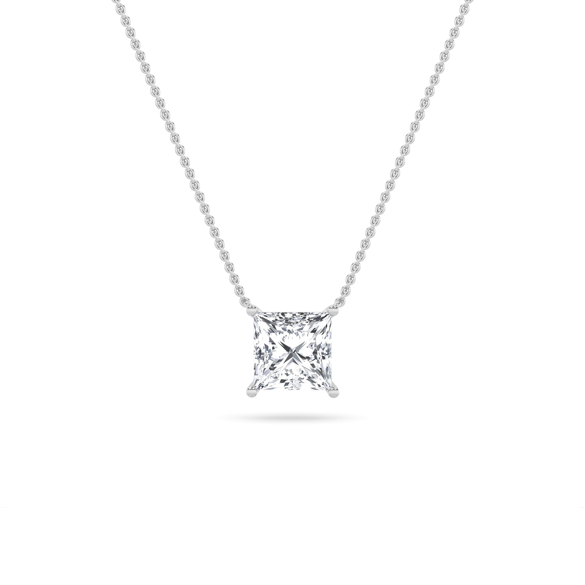 14K White Gold 1ctw F+VS Lab Diamond Pendant