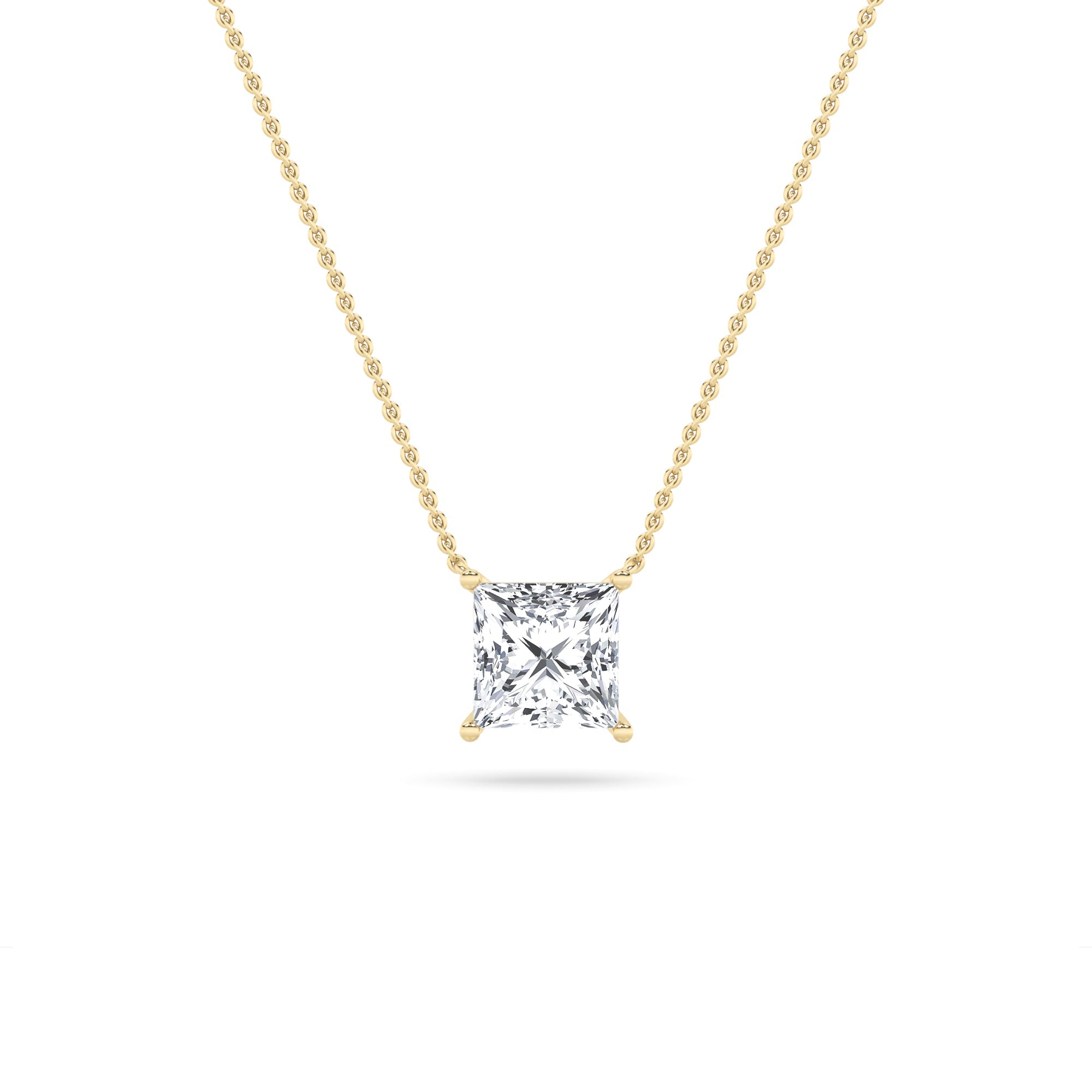 14K Yellow Gold Lab Diamond Pendant 1ctw