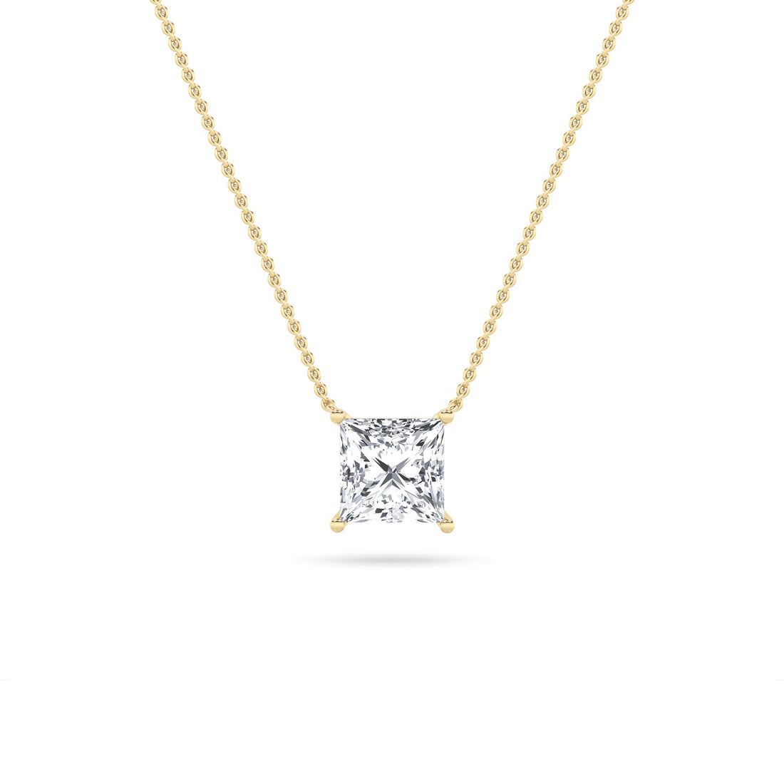14K Yellow Gold Lab Diamond Pendant 1ctw