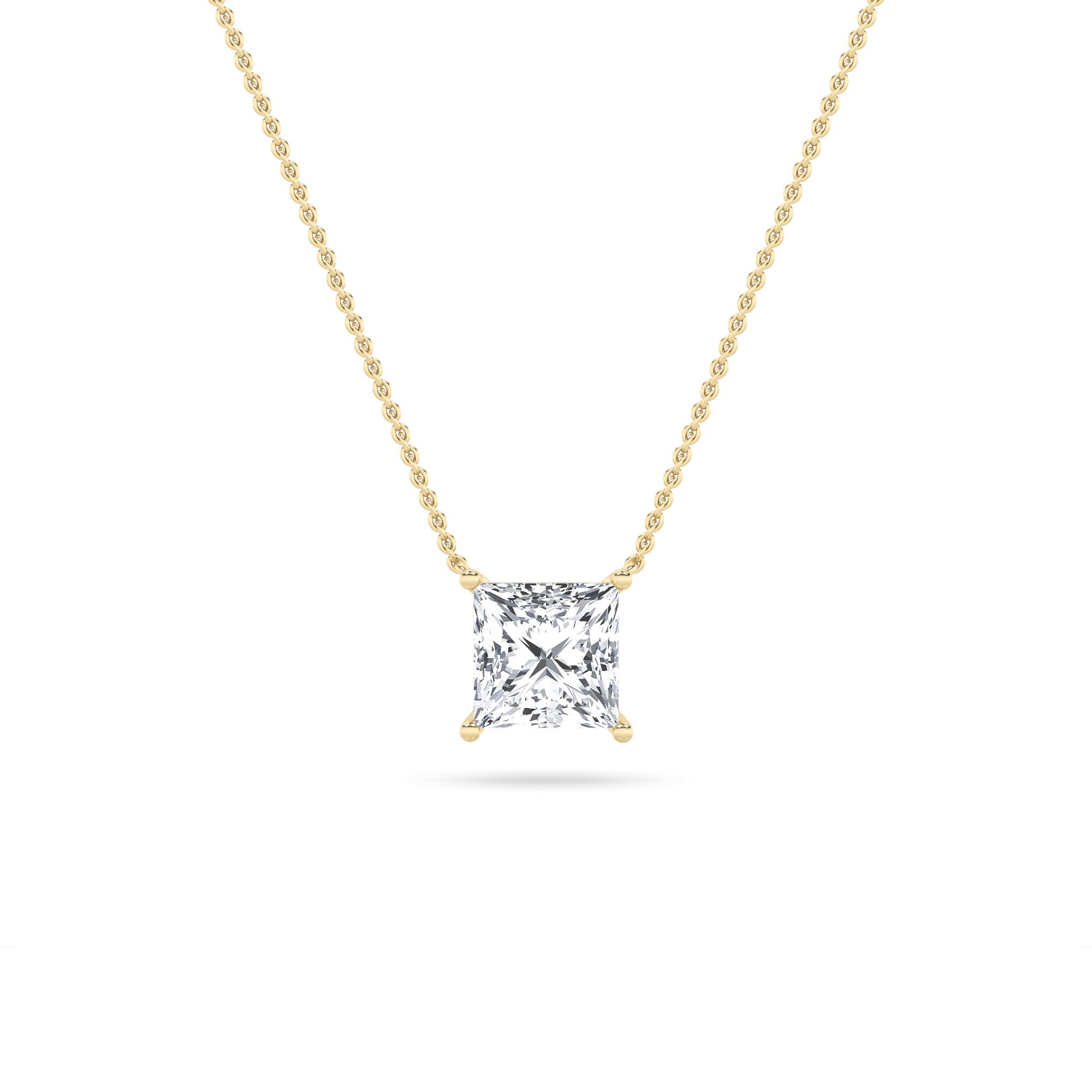 14K Yellow Gold Lab Diamond Pendant 1ctw