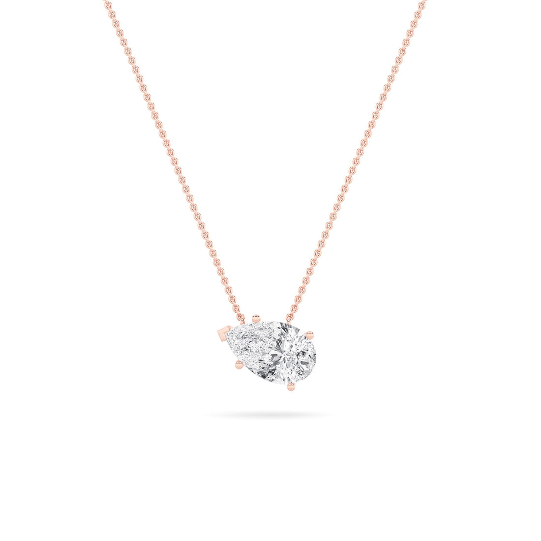 14K Rose Gold Lab Diamond Pendant 1ctw