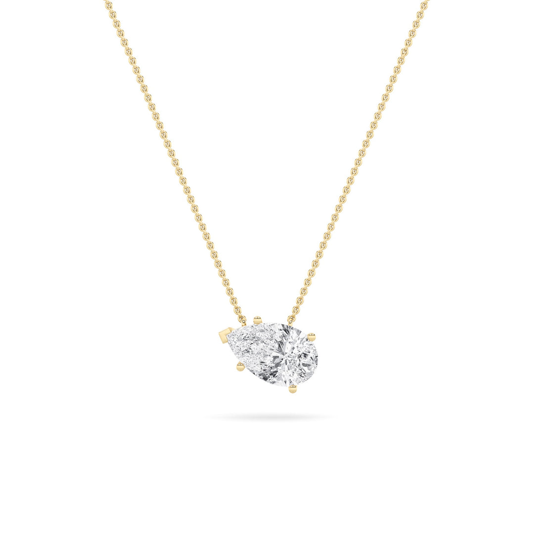 14K Yellow Gold 1ctw Lab Diamond Pendant