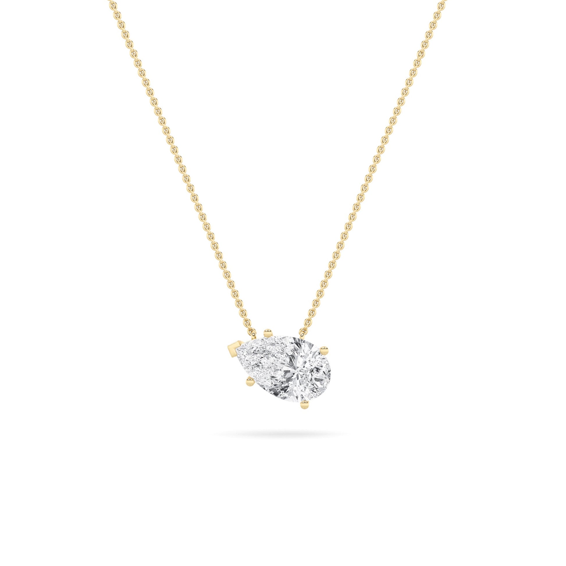 14K Yellow Gold 1ctw Lab Diamond Pendant